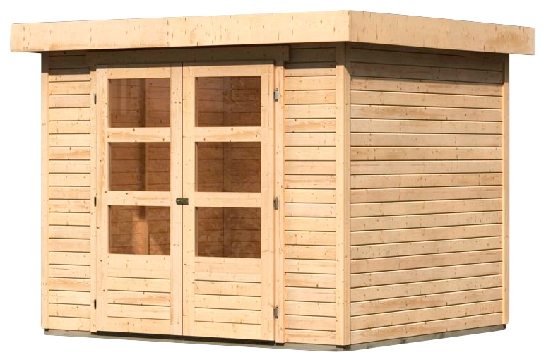 Karibu Gartenhaus »Arnis 3« naturbelassen oder terragrau