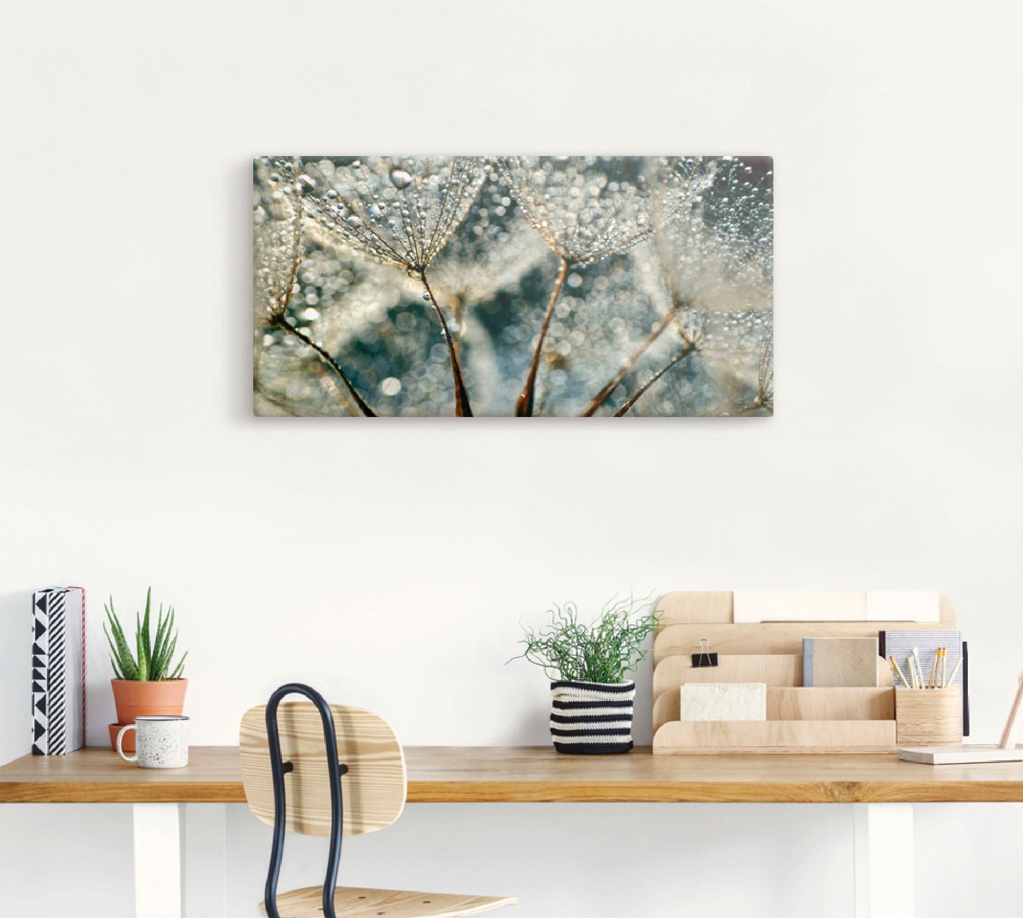 Artland Wandbild »Pusteblume Regenschauer« 1 Stk. tlg. als Alubild, Outdoorbild, Leinwandbild, Poster, Wandaufkleber