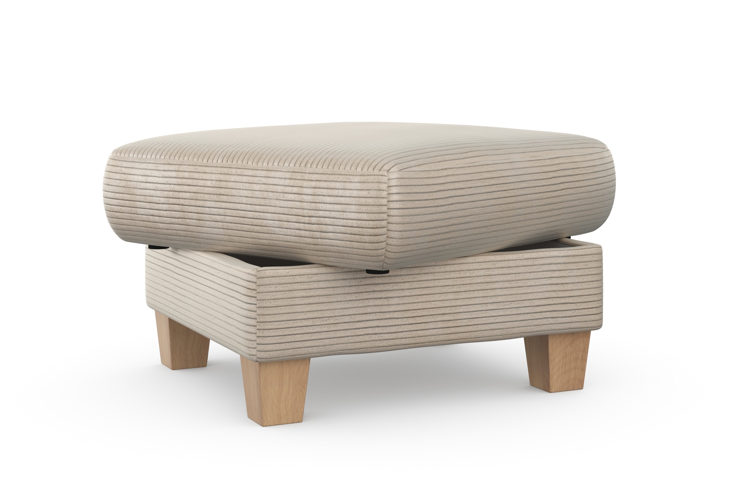 Home affaire Polsterhocker »Summer« inkl. Stauraum, Cord-Bezug