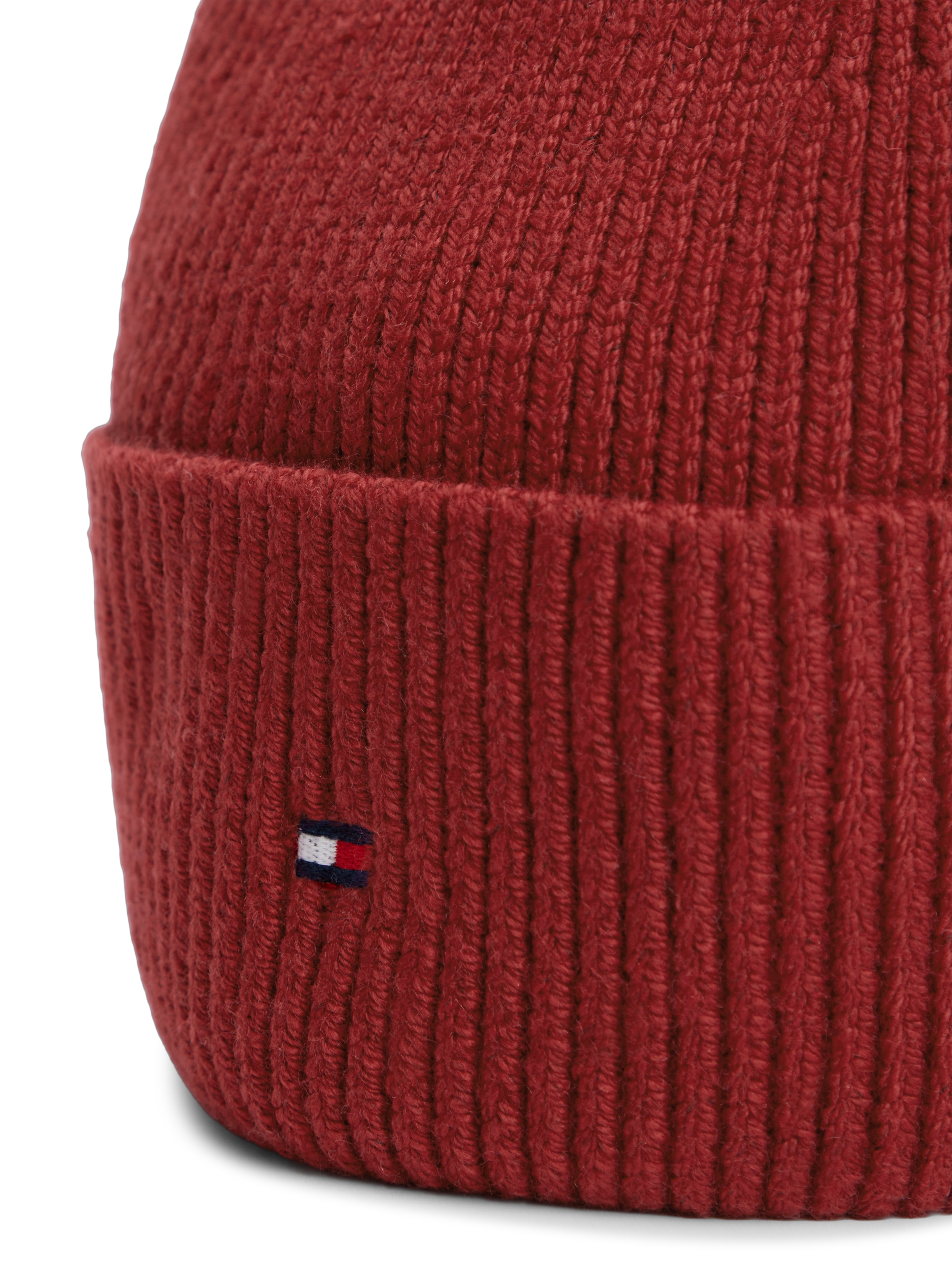 Tommy Hilfiger Beanie »TH FLAG KNIT« mit Wolle und Stickerei