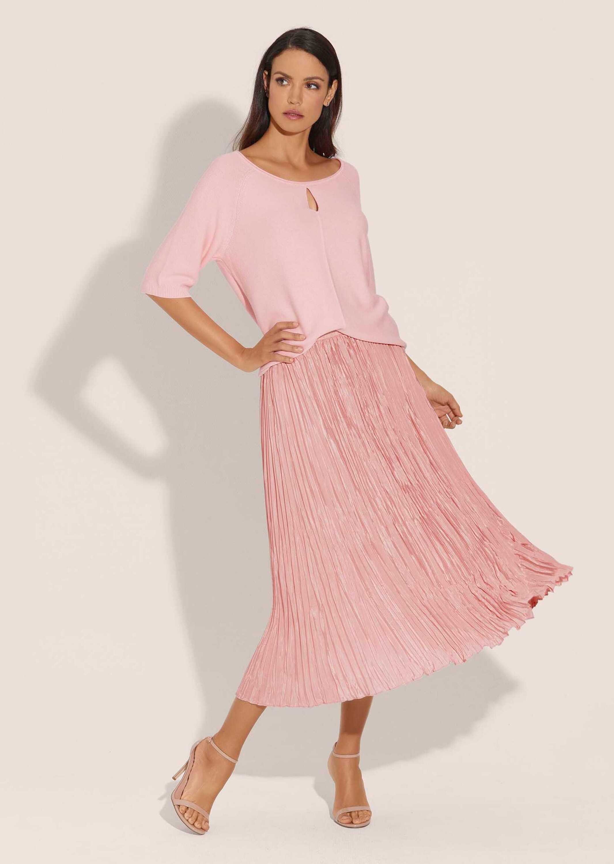 MADELEINE Midirock »Plisseerock Maxi-Rock mit Crash-Plissee«