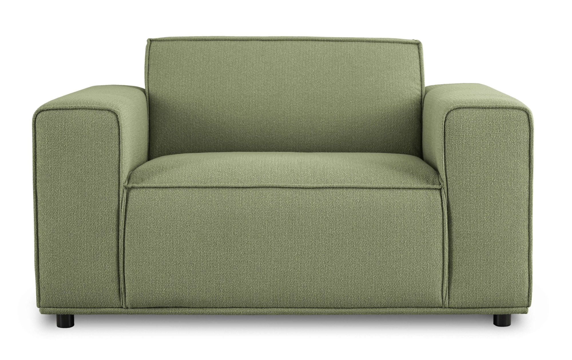Home affaire Loveseat »Avelin, 1.5 Sitzer, 140 cm, Chenille, Struktur-Boucle«, mit Wellenunterfederung, Kedernaht, bodentief, Skandi-Design