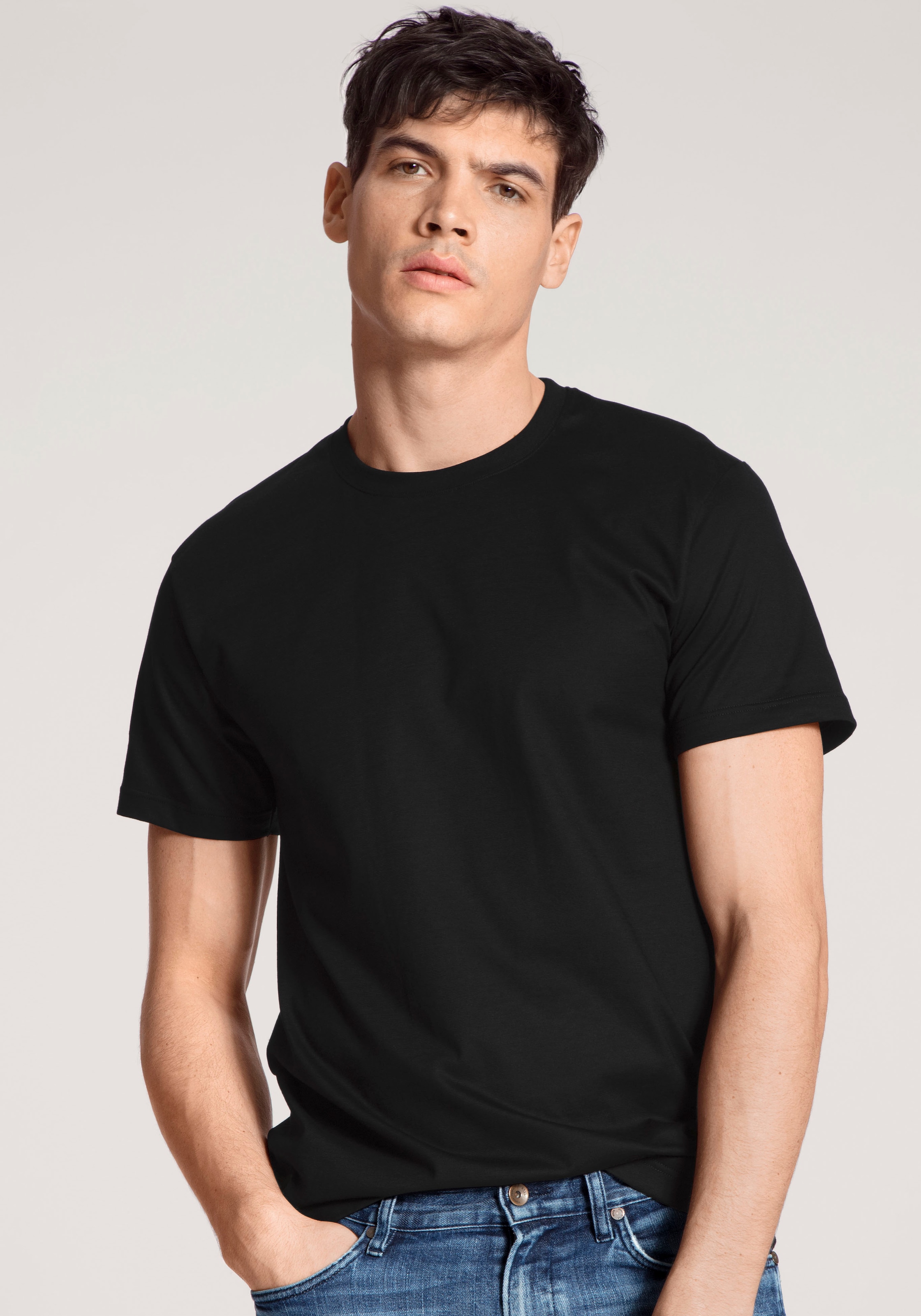 CALIDA T-Shirt »Natural Benefit«, (2er Pack), mit modern Fit