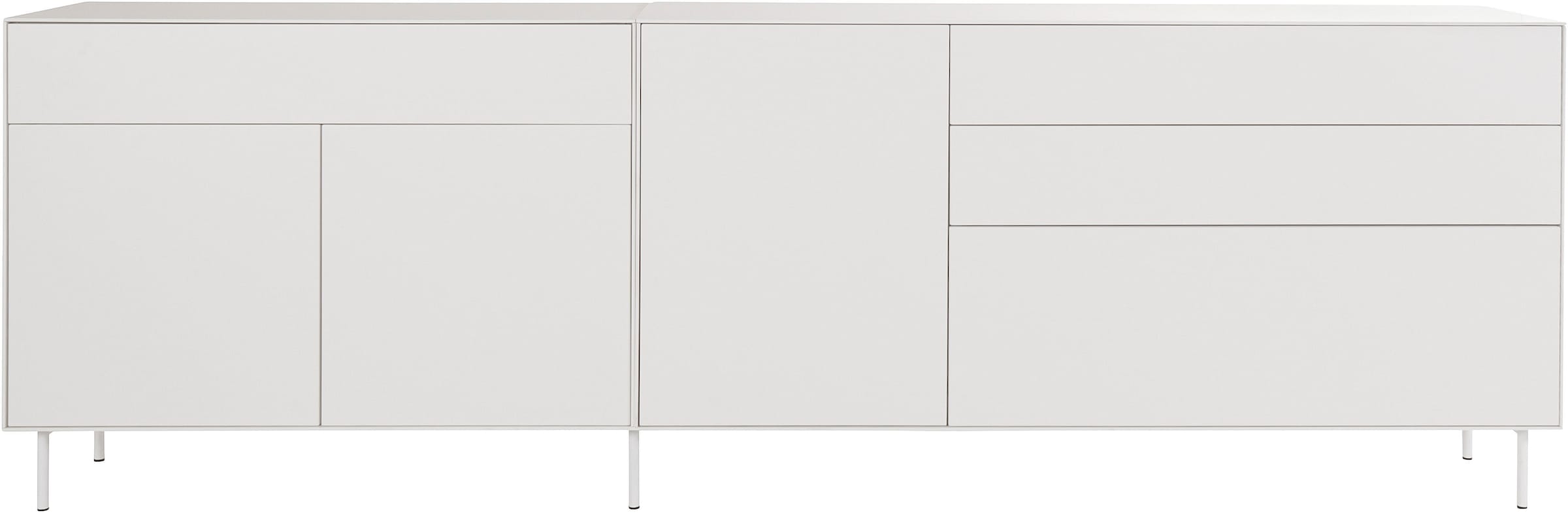 LeGer Home by Lena Gercke Sideboard »Essentials«, (2 St.), Breite: 279cm, MDF lackiert, Push-to-open-Funktion