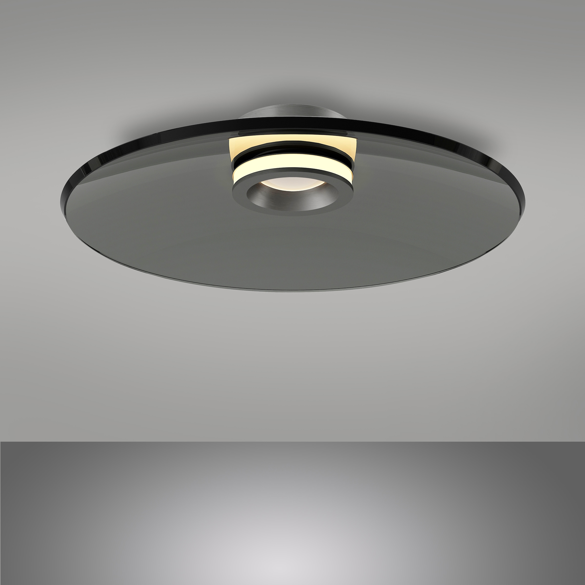 Neuhaus PURE LED Deckenleuchte »PURE Moon« LED-Board 1 Stk. Warmweiß Dimmfähig über separaten Tronicdimmer, Glas Rauchfarben