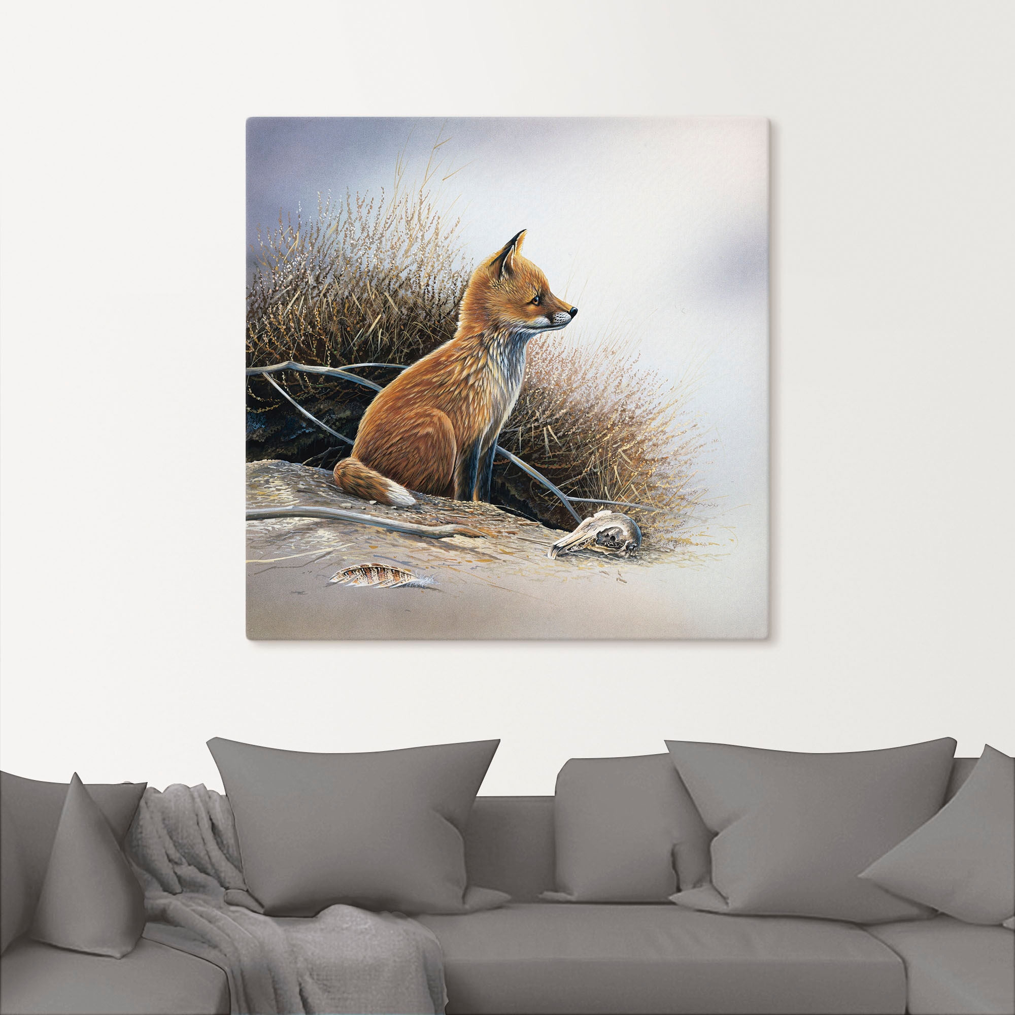 Artland Wandbild »Kleiner Fuchs«, Wildtiere, (1 St.), als Leinwandbild, Poster in verschied. Größen