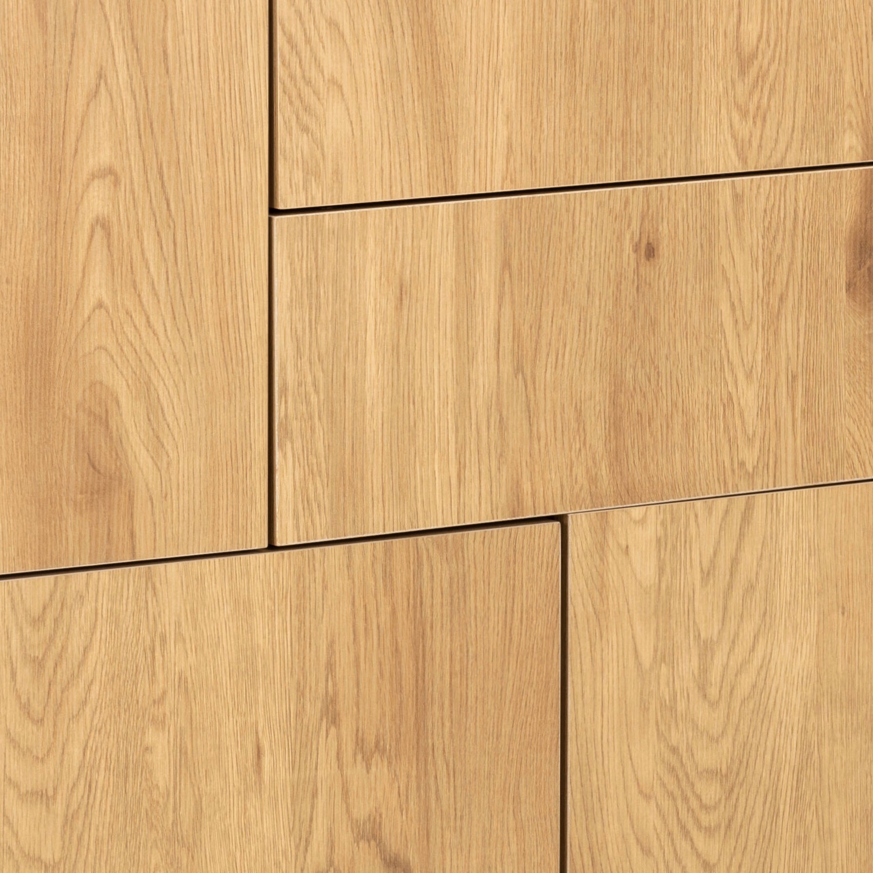 ACTONA GROUP Sideboard 1,  mit Wildeiche-Nachbildung, 3 Türen und 2 Schubladen, Breite 80 cm