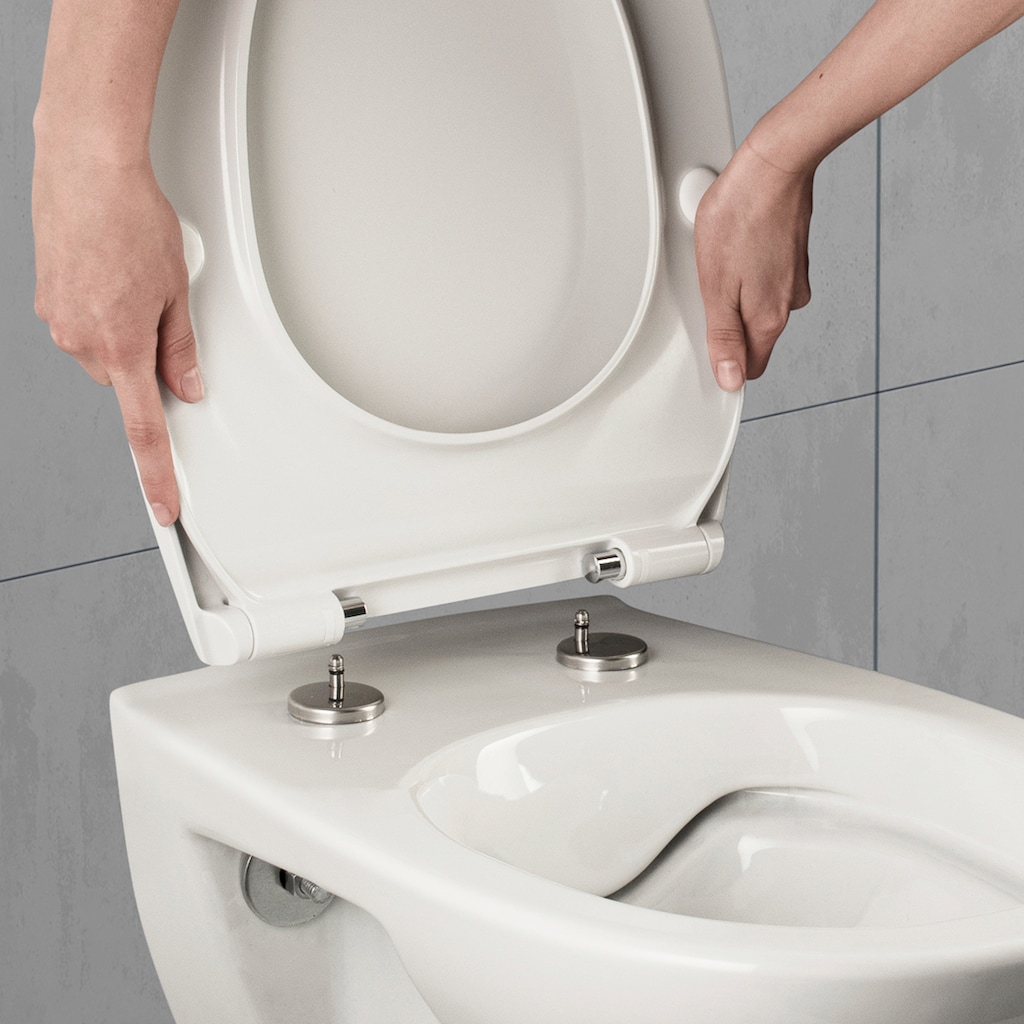 CORNAT WC-Sitz »Superflaches Design - Pflegeleichter Duroplast - Quick up«