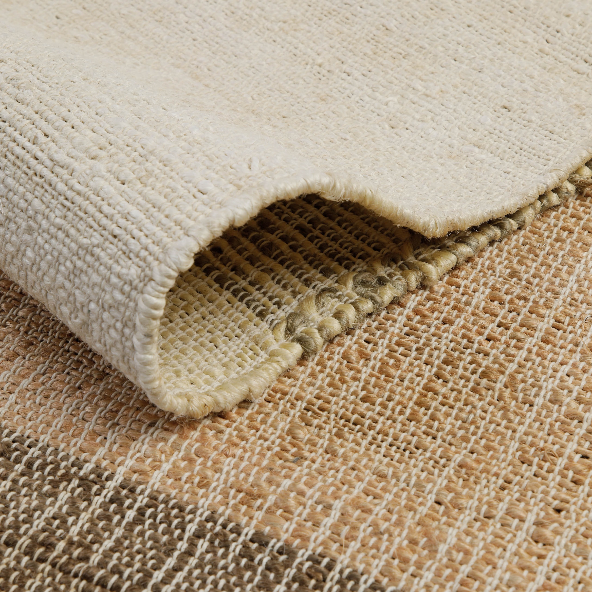 OTTO home Teppich »Dallin«, rechteckig, 4 mm Höhe, 80% Jute, handgewebt, mit Fransen, Wohnzimmer, Naturfaser