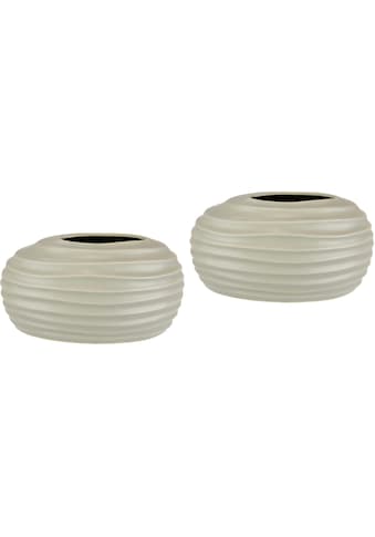 I.GE.A. Dekovase »Keramik-Vase«, 2er Set Kleine Vase Weiß Modern Keramik Tisch Küche... kaufen