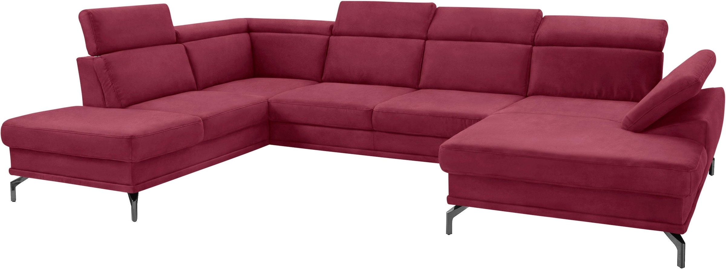 sit&more Wohnlandschaft »Scorpio U-Form«, inklusive Sitztiefenverstellung, mit Kopf- und Armteilverstellung