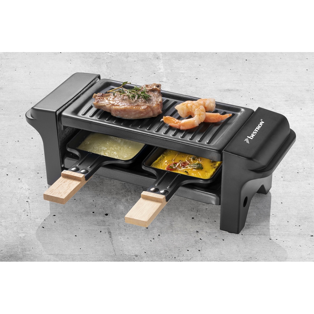 bestron Raclette »Mini Tischgrill«, 2 St. Raclettepfännchen, 350 W