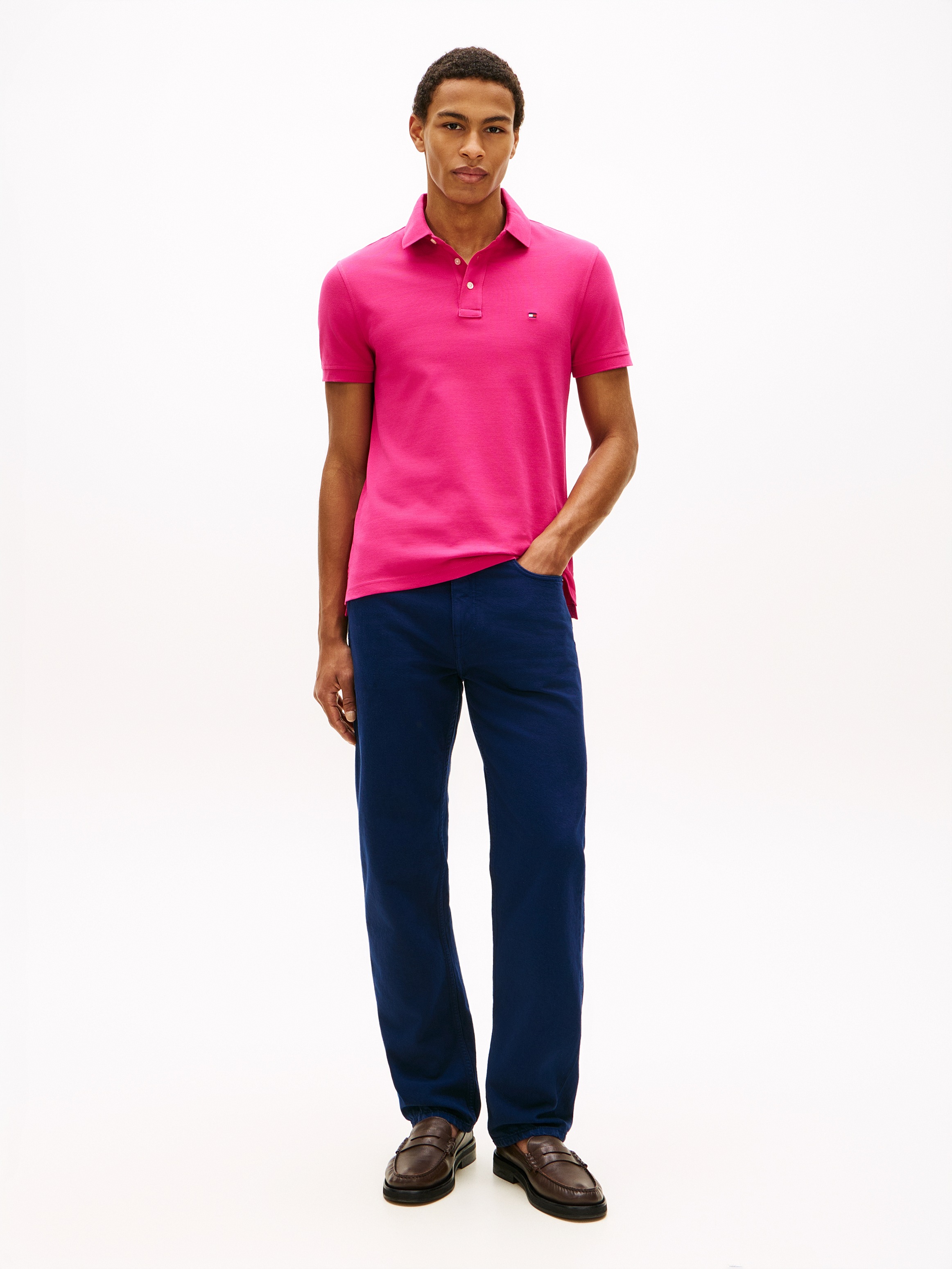 Tommy Hilfiger Poloshirt »1985 SLIM POLO« Markenstickerei, aus Baumwoll-Piqué
