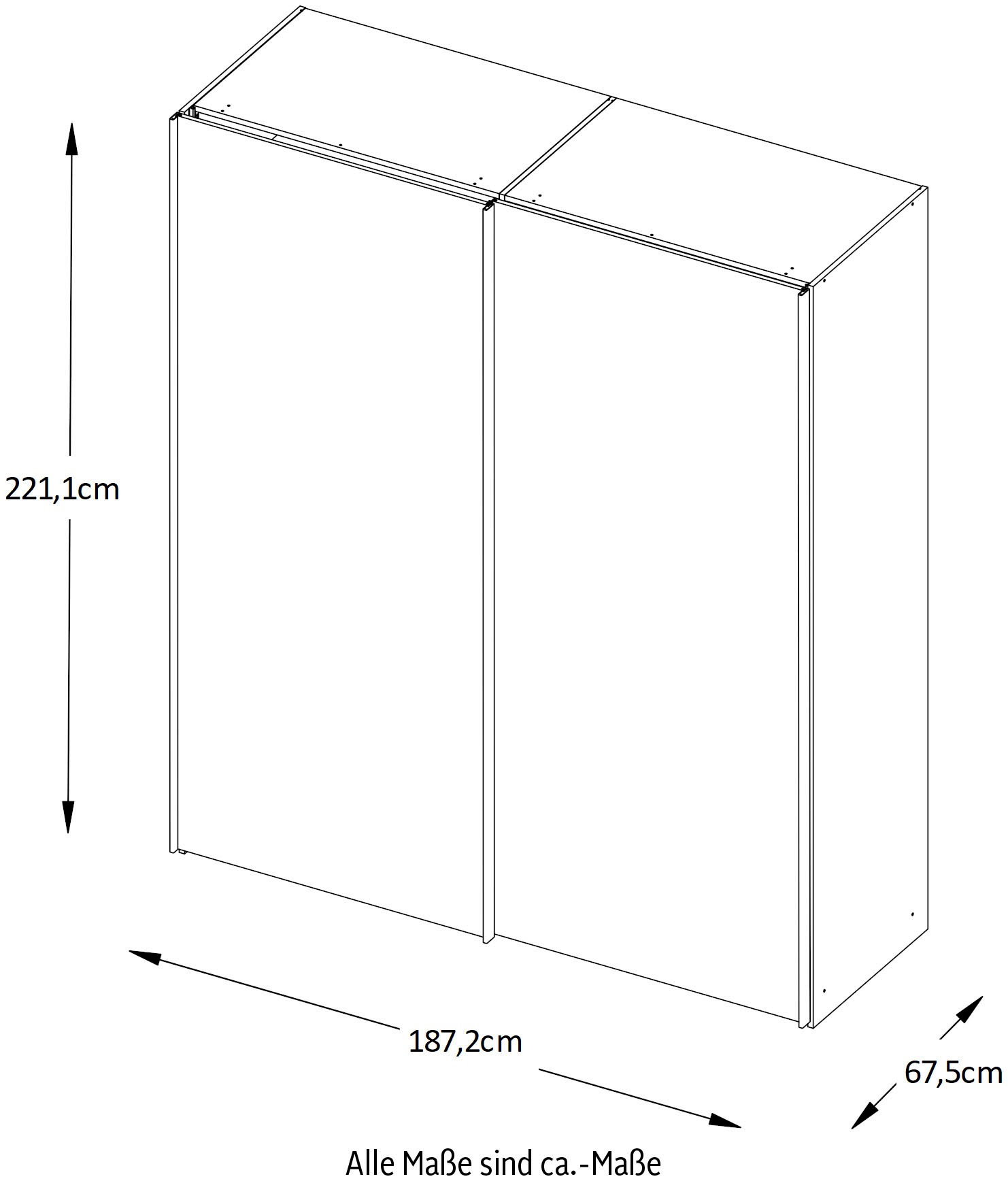 STAUD Schwebetürenschrank »Includo, Made in Germany« Mit vier verschiedenen Ausstattungsvarianten