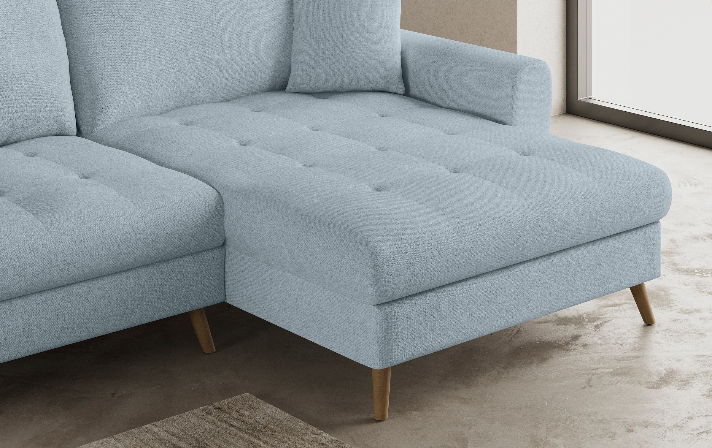 Mr. Couch Ecksofa »Blackburn II L-Form«, Wahlweise mit Kaltschaumpolsterung bis 140 kg belastbar