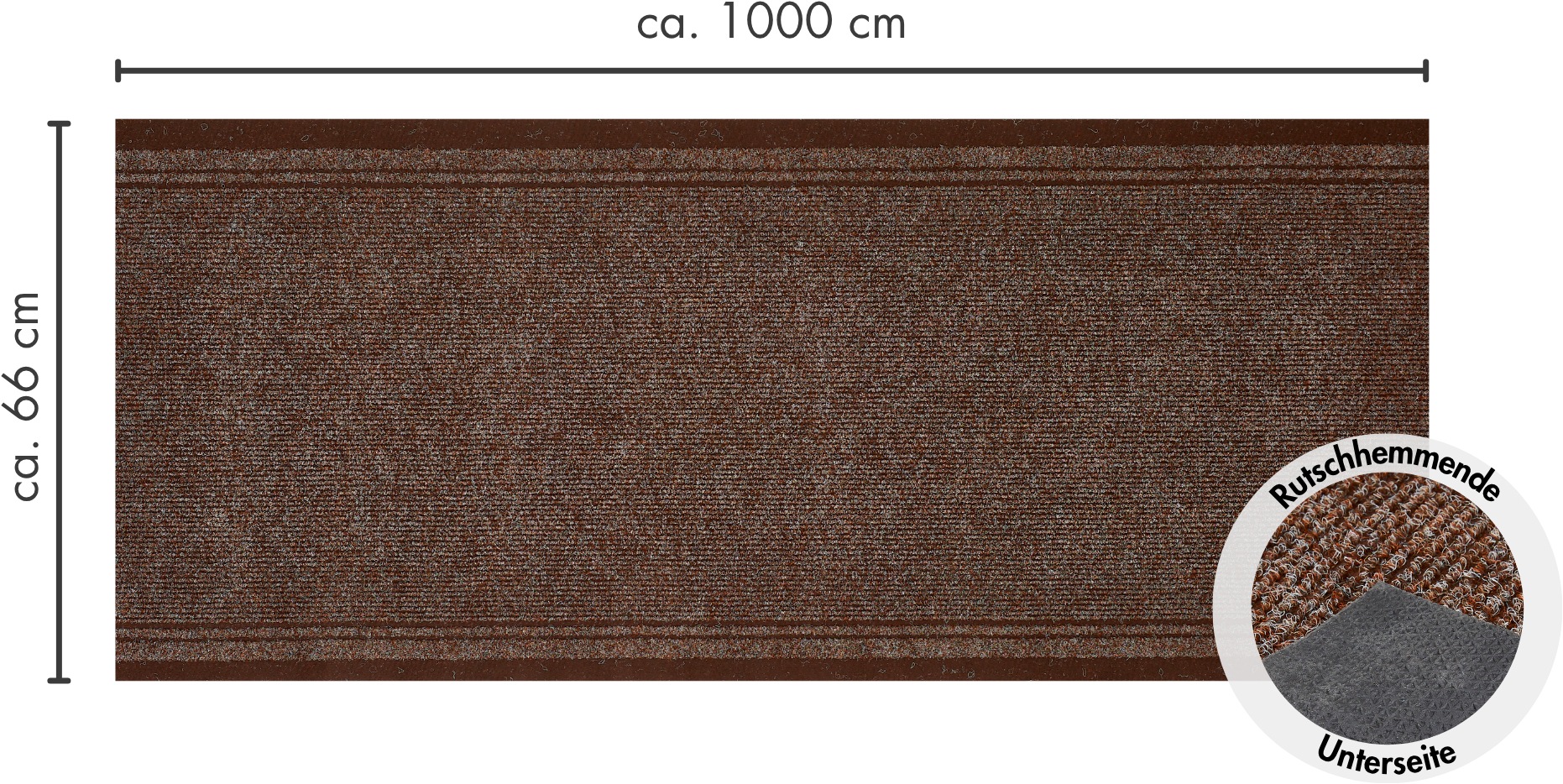 Andiamo Läufer »Mitch, Made in Belgium«, rechteckig, 6 mm Höhe, Schmutzfangläufer, meliert, mit Bordüre, In- und Outdoor geeignet