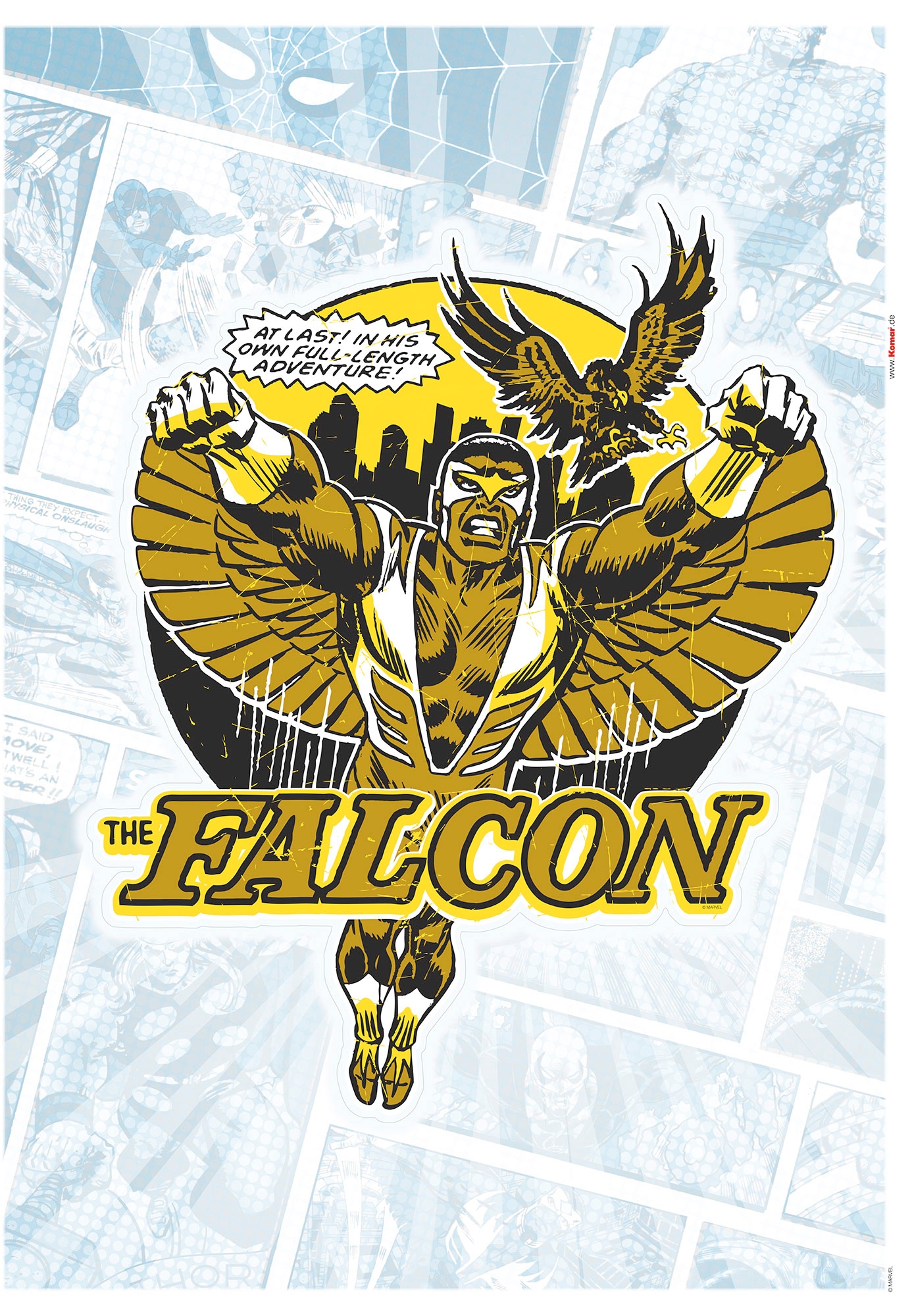 Komar Wandtattoo »Falcon Gold Comic XXL (Breite mit online kaufen (1 Höhe), selbstklebendes St.), 50x70 x 3 Garantie Classic«, cm | Jahren Wandtattoo