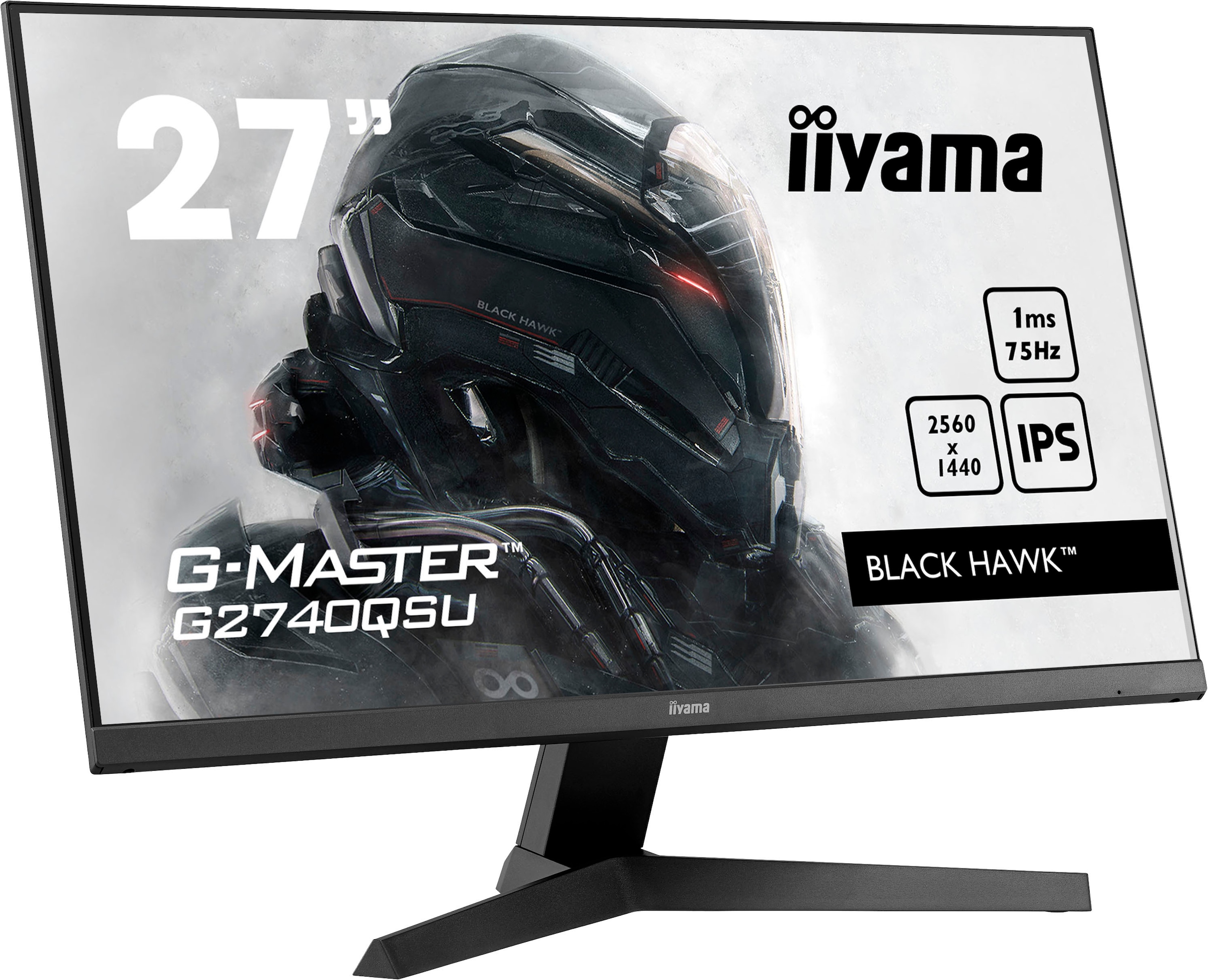 Iiyama LED-Monitor »G-MASTER G2740QSU-B1«, 68,6 cm/27 Zoll, 2560 x 1440 px, WQHD, 1 ms Reaktionszeit, 75 Hz