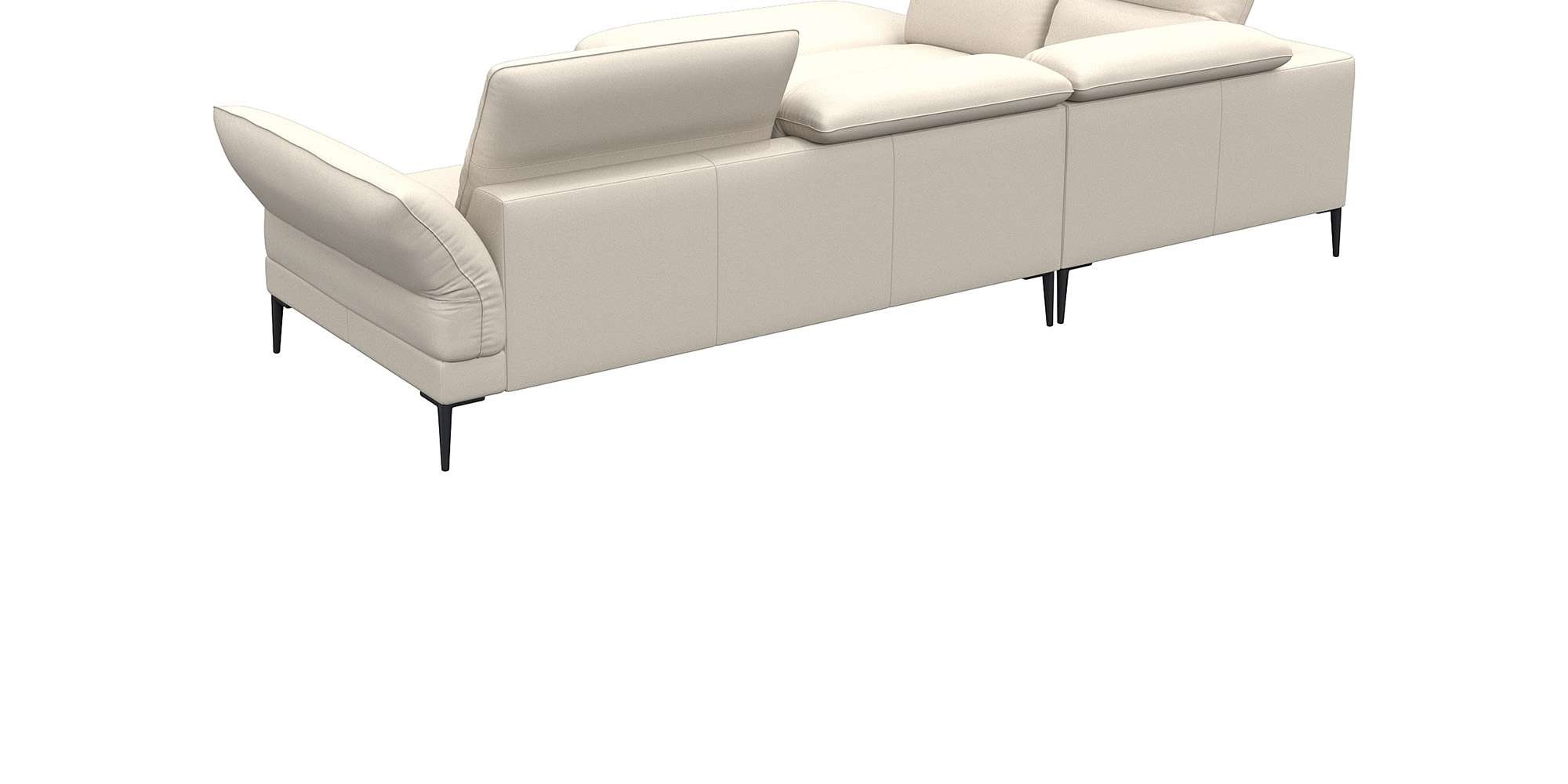 FLEXLUX Ecksofa »Salino, Funktionssofa mit Ottomane, Relaxsofa, Ecksofa«, Sofa mit Arm- und Kopfteil-Verstellungen, Kaltschaum & Stahl-Wellen