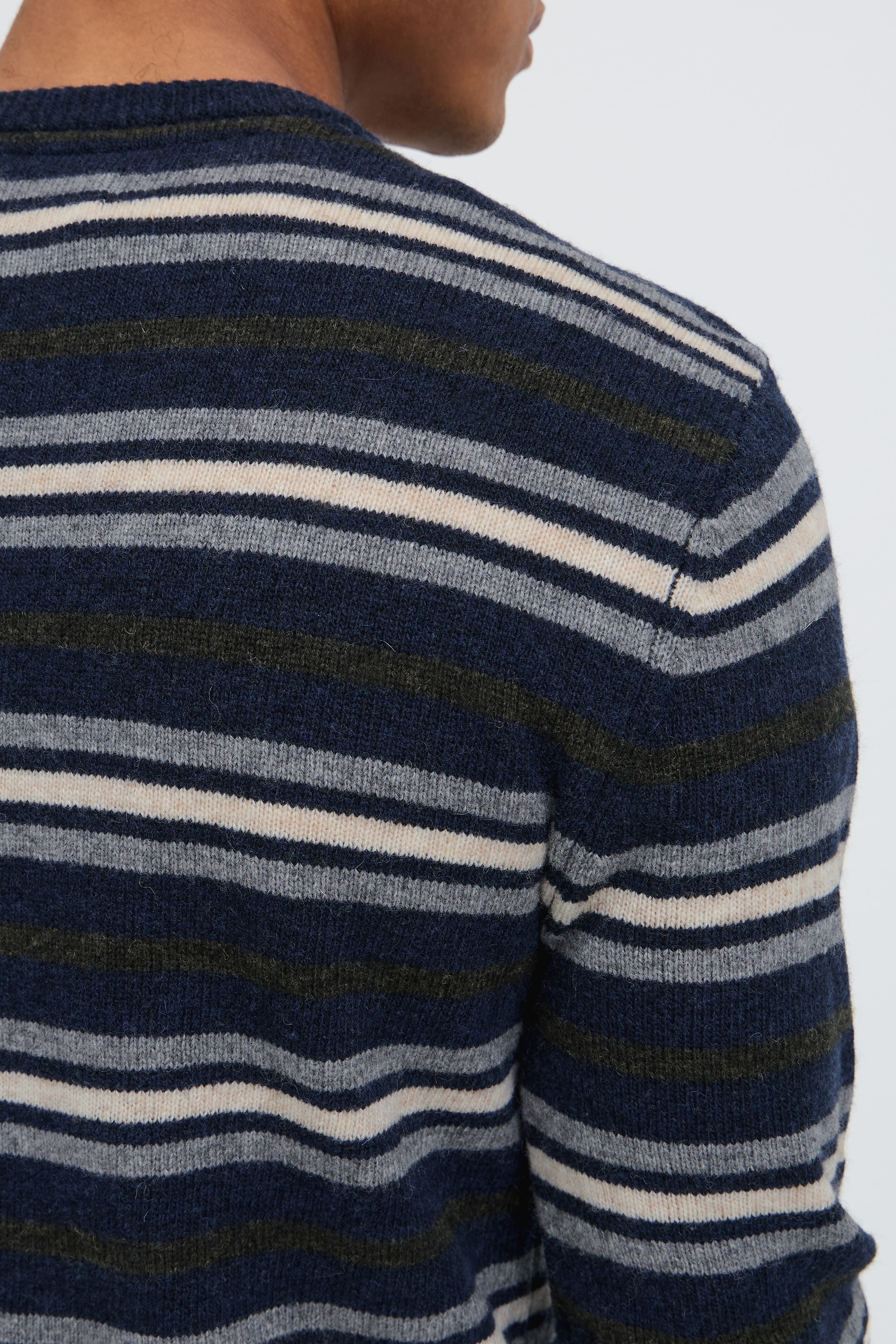 Blend Rundhalspullover »BHBRANKO CREW KNIT STRIPE« Wollmischung, regular fit