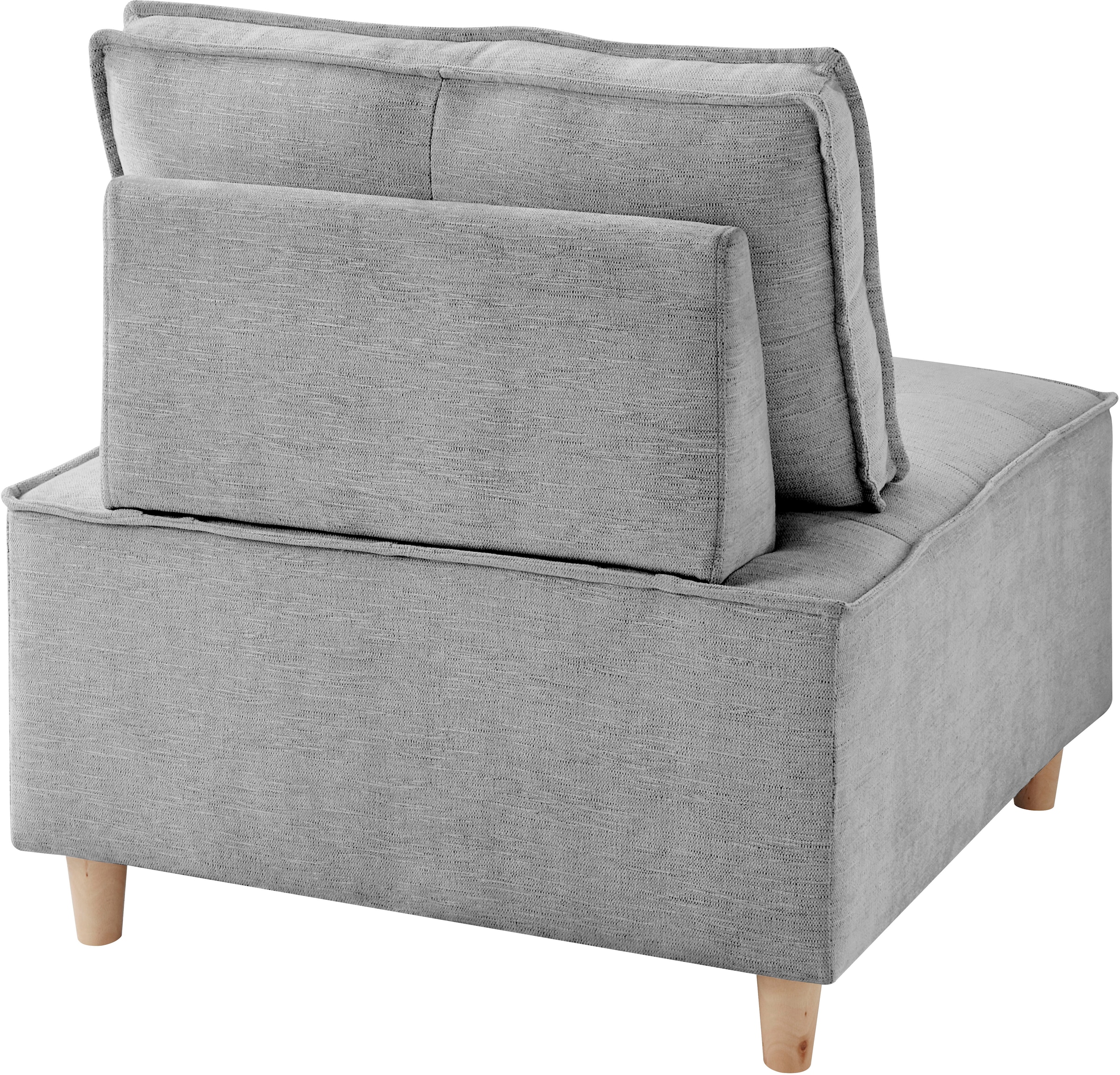 RAUM.ID Sessel »Flexid«, (1 St.), modular erweiterbar zum Sofa, inkl. Rückenkissen, Chenille-Bezug