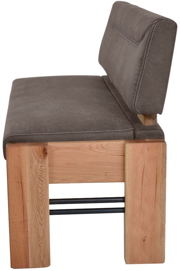 K+W Komfort & Wohnen Polsterbank, gepolsterte Stauraumbank, Massivholz, in 2 Breiten 161cm oder 181cm