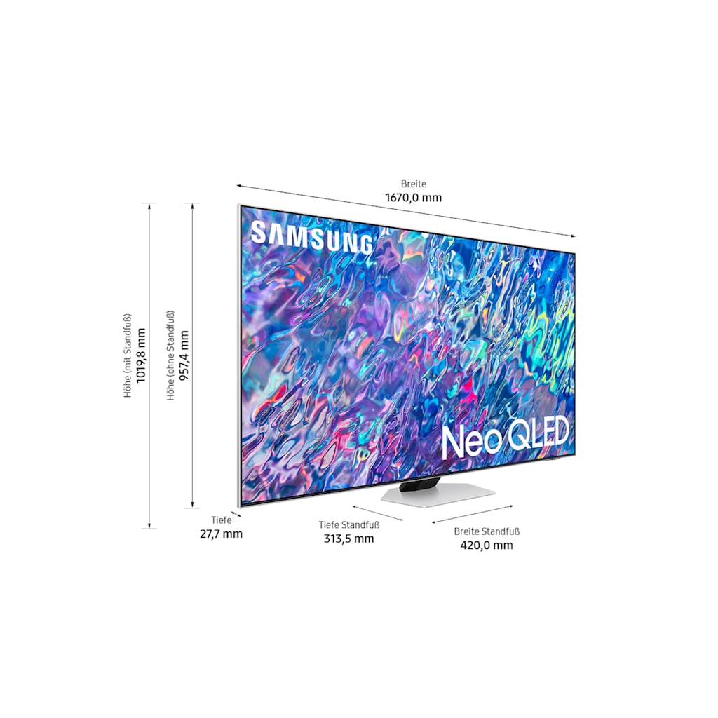Samsung QLED-Fernseher »75" Neo QLED 4K QN85B (2022)«, 189 cm/75 Zoll, Smart-TV, Quantum Matrix Technologie mit Neo Quantum 4K-HDR 1500-Supreme UHD