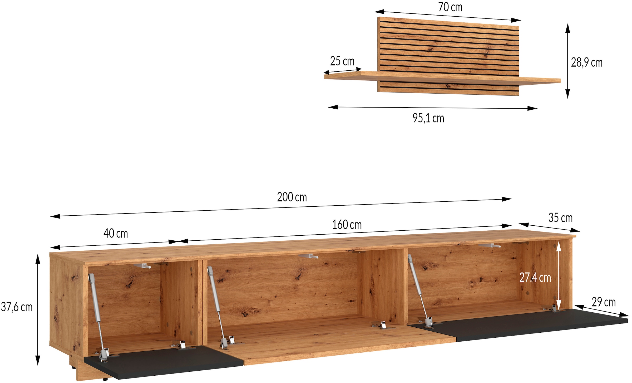 OTTO home Wohnwand »mit Lowboard und Paneel«