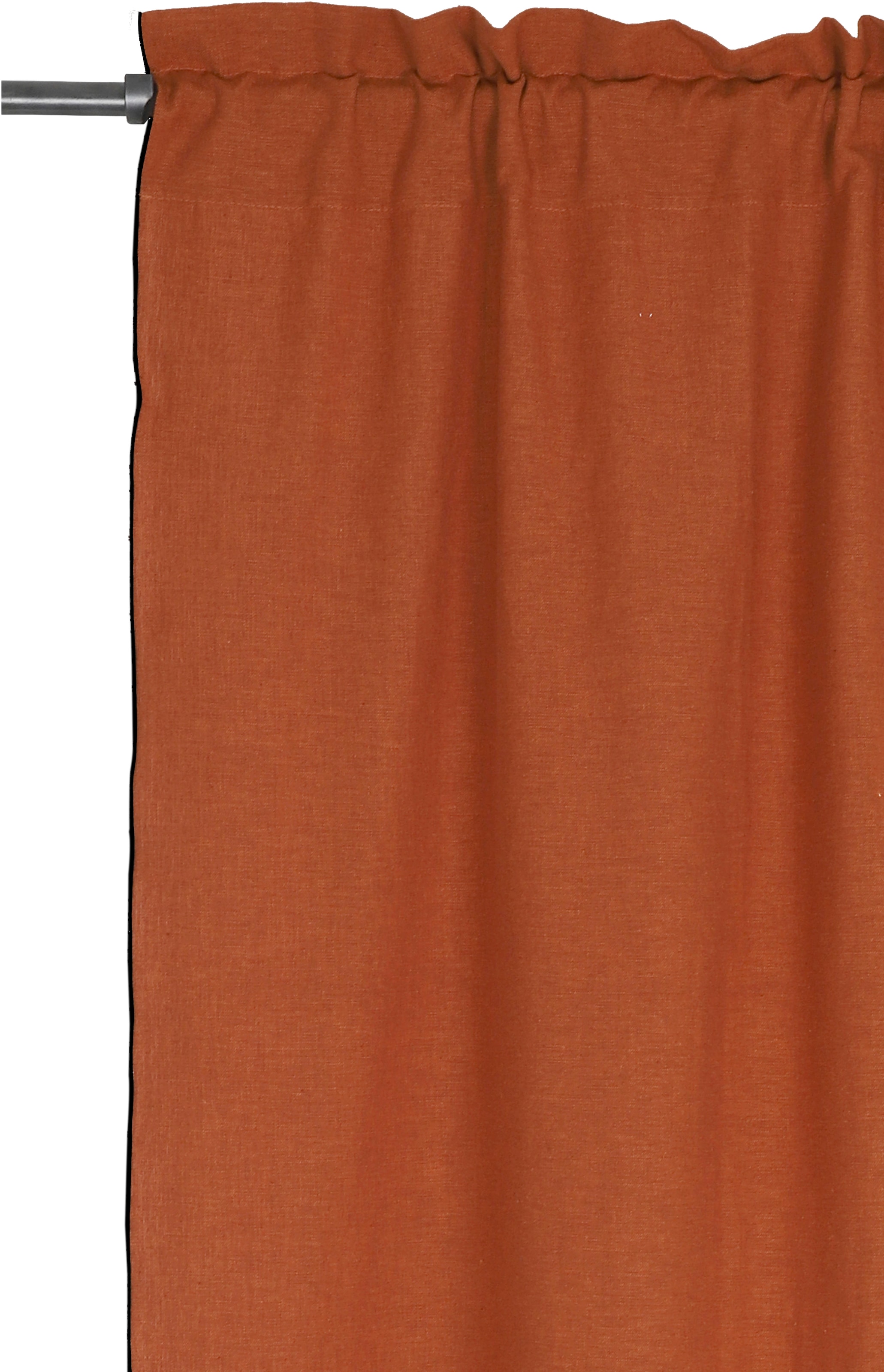 andas Vorhang »Ellen«, (1 St.), blickdicht, Unifarben mit schwarzen  Overlocknaht, verschiedene Größen