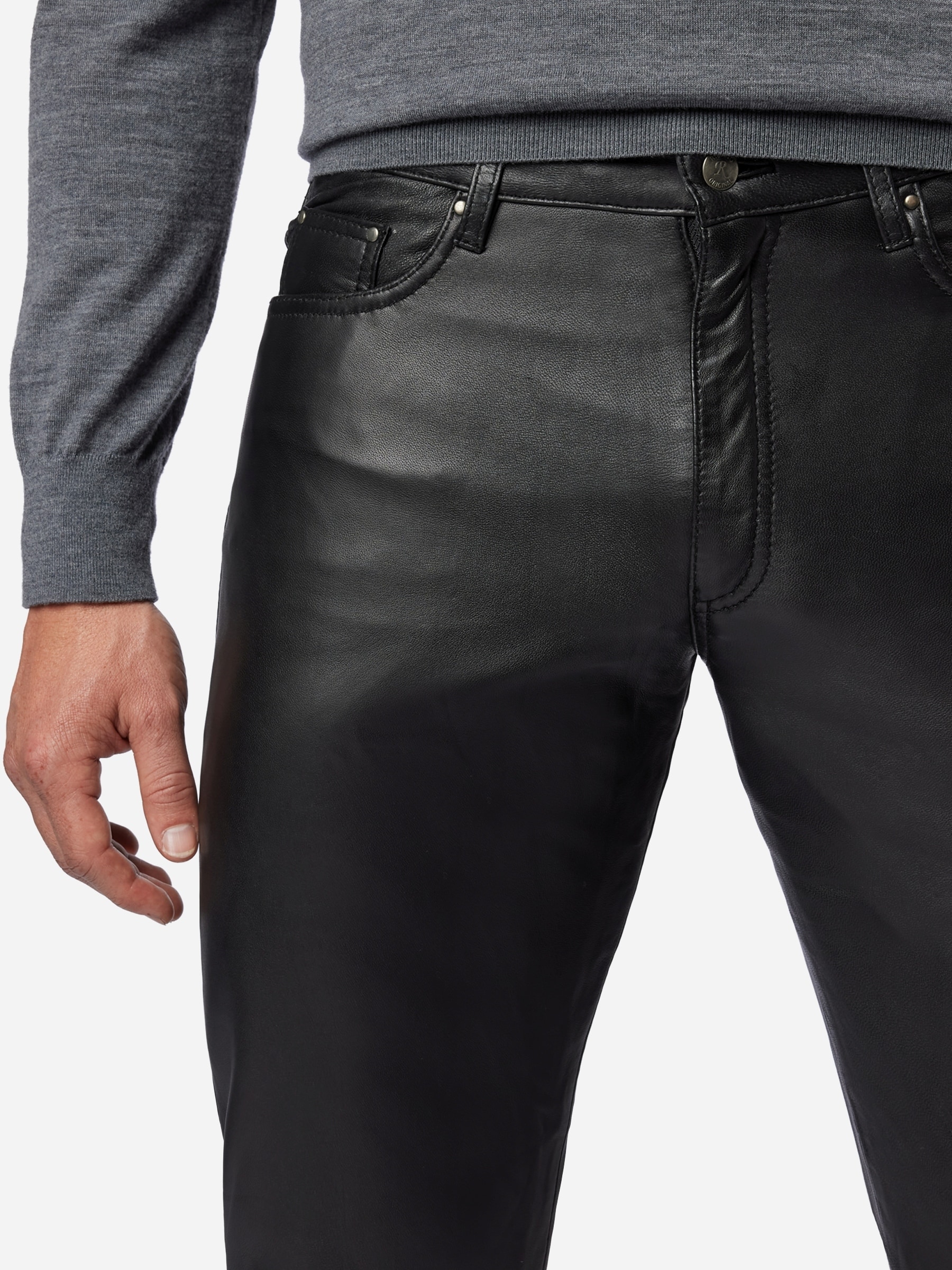 RICANO 5-Pocket-Hose »Lederhose No. 3 TR Jeans«  Handgefertigt aus echtem Leder