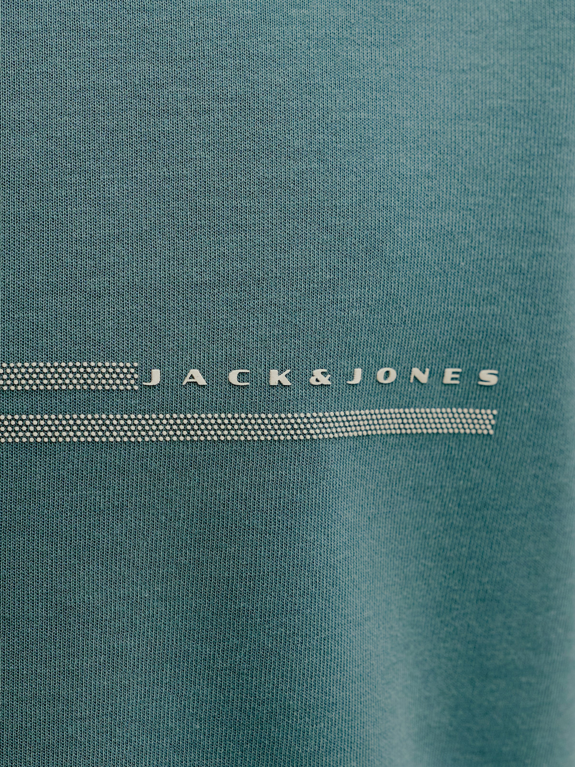Jack & Jones Kurzarmshirt »JCOFUSION CHEST BRAND TEE SS CREW SN« Materialmix, regular fit