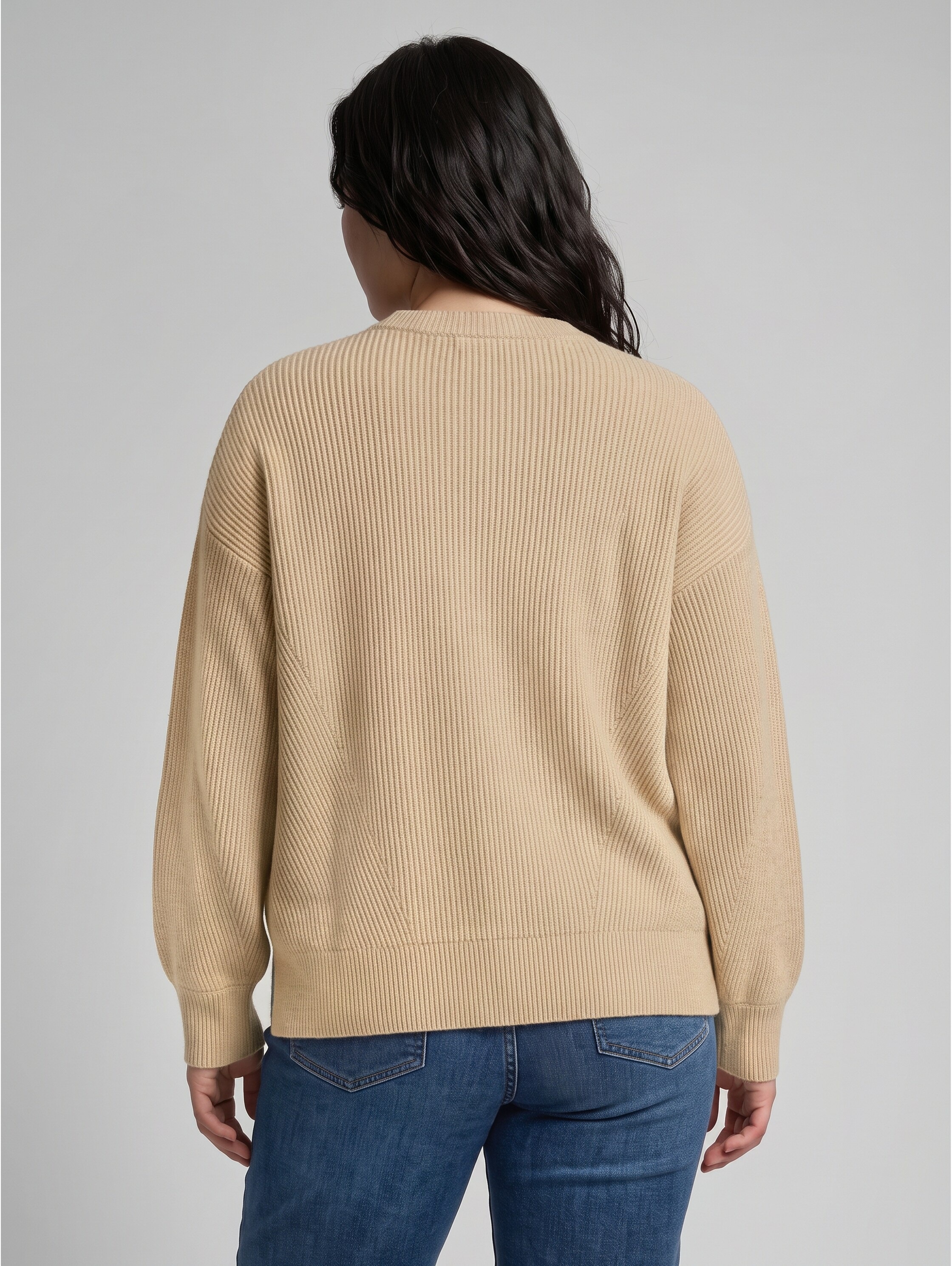TOM TAILOR PLUS Strickpullover Langarmpullover mit Rundhals / Viskosemix