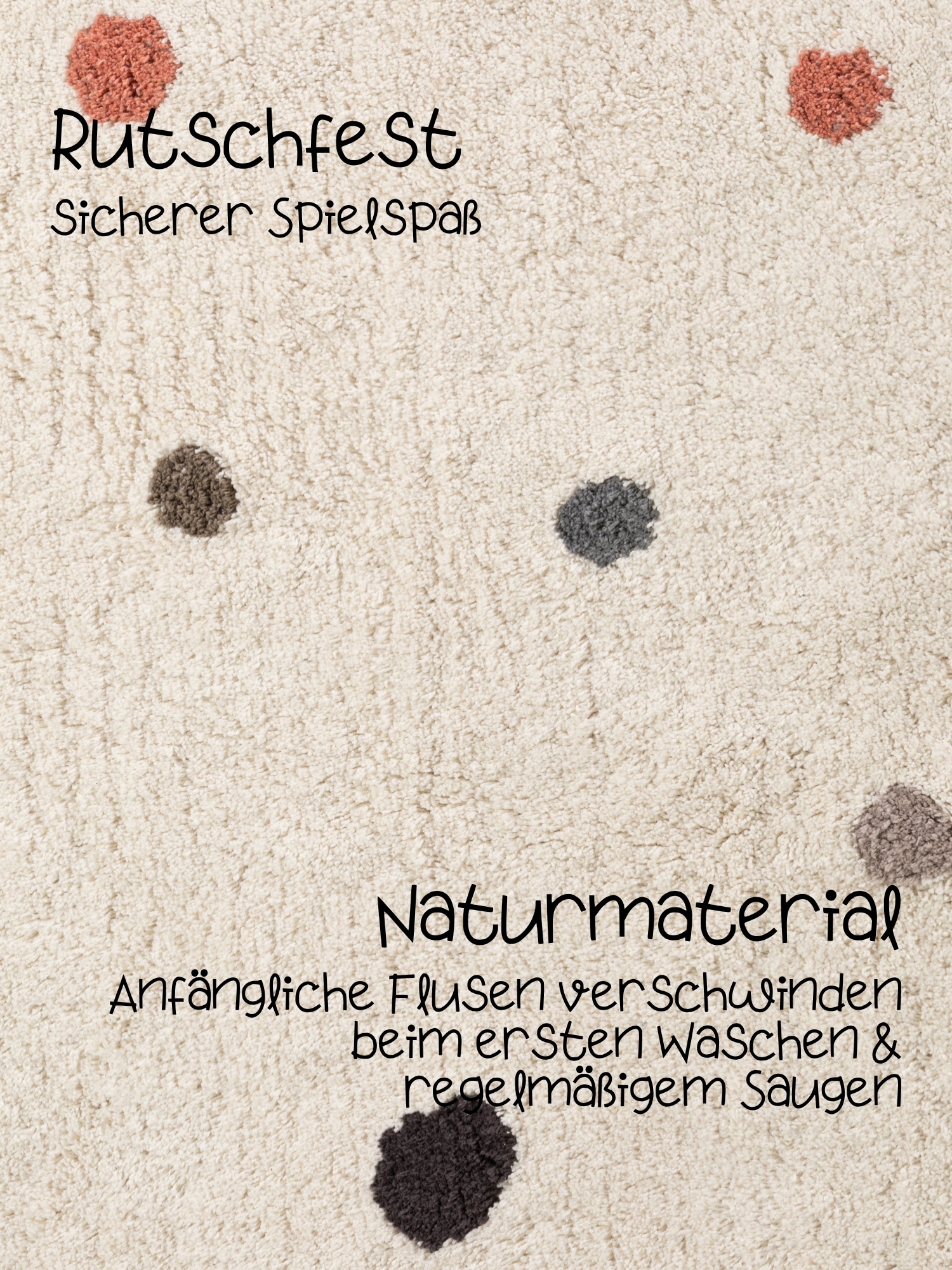 HANSE Home Kinderteppich »Pippo« rechteckig 10 mm Höhe Waschbar, Handgemacht, Baumwolle, Rutschfest Spielteppich Kinderzimmer