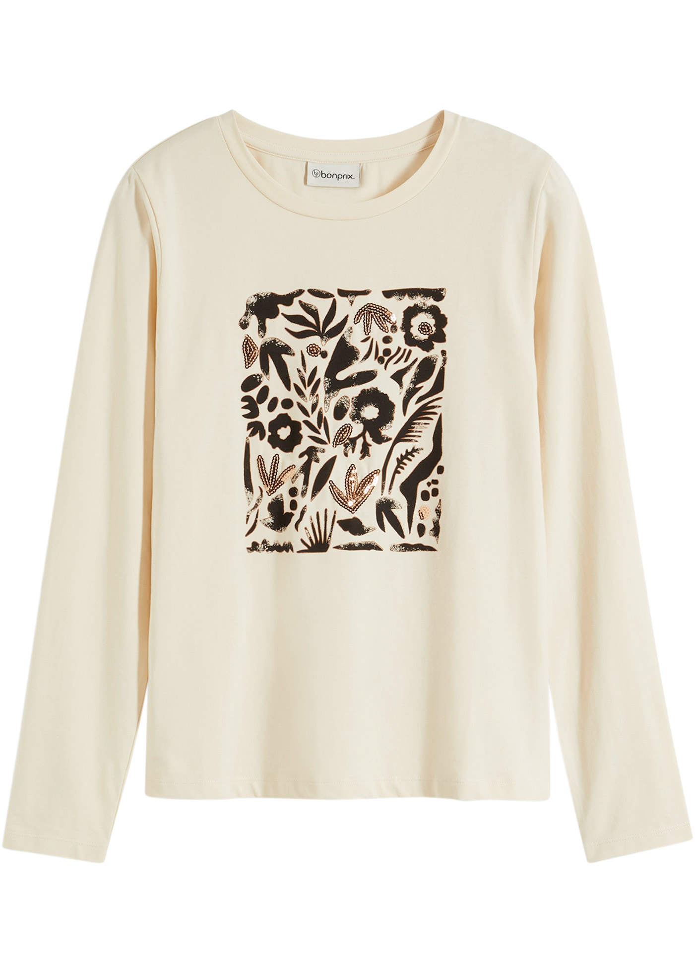 bonprix Langarmshirt 1 Slim fit Passform, Langarm, für Frühling und Sommer