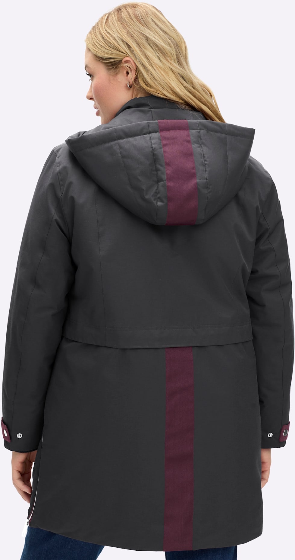 Sheego Langjacke, mit Kapuze