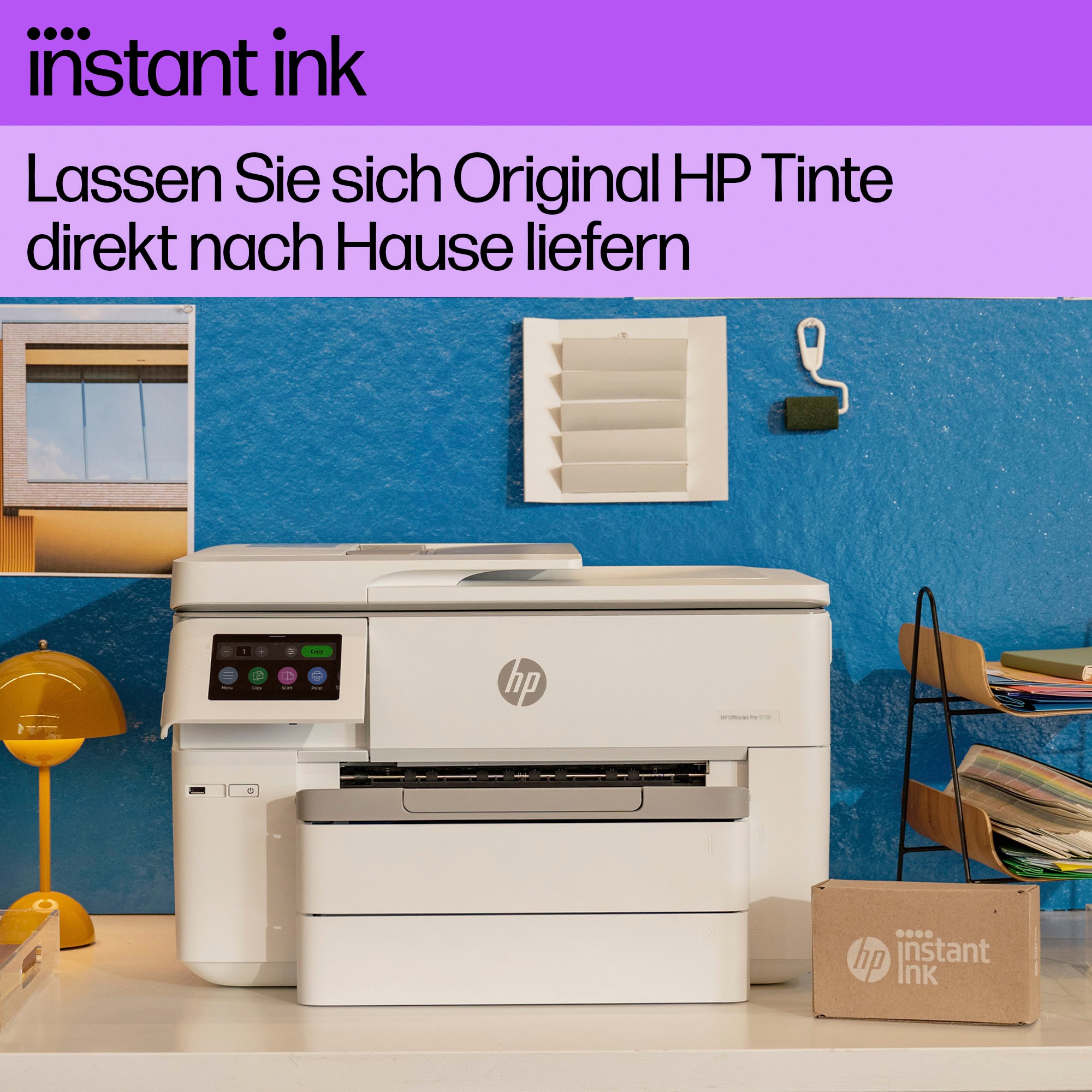 HP Multifunktionsdrucker »OfficeJet Pro 9730e A3 Großformatdrucker«, 3 Monate gratis Drucken mit HP Instant Ink inklusive