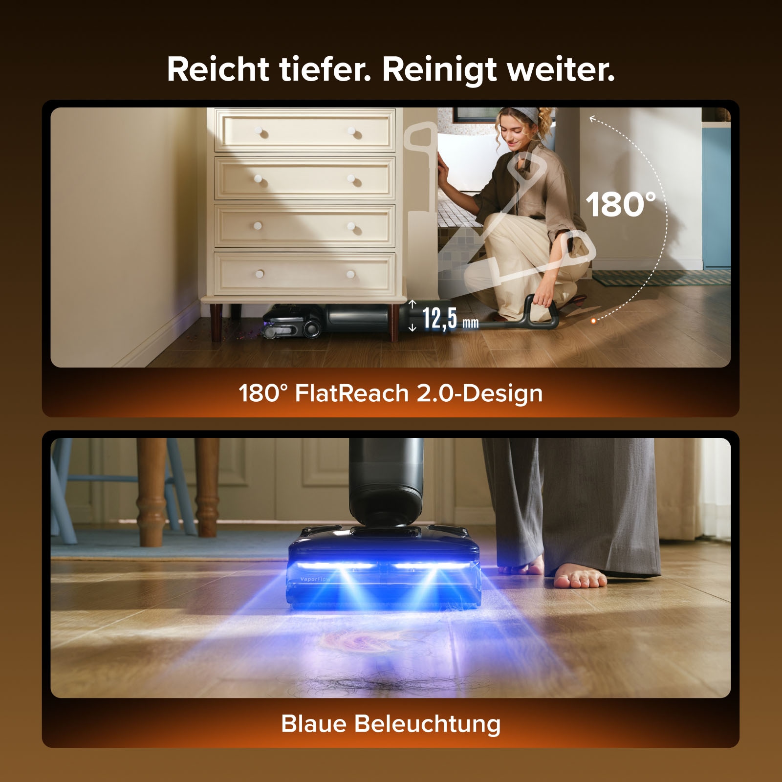Roborock Nass-Trocken-Sauger »F25 Steam-Kit, 25.000 Pa Saugkraft, Dampfreiniger« vier Reinigungsmodi, Lay-Flat-Reinigung, Selbstreinigung und Trocknung