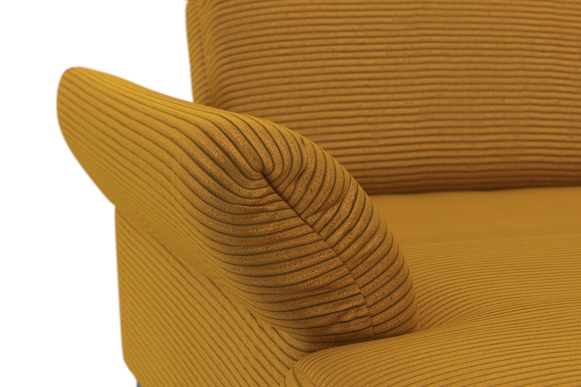 INOSIGN Ecksofa »Coco L-Form« Sitztiefen-, Arm- und Kopfteilverstellung, Cord-Bezug, Fußhöhe 15 cm