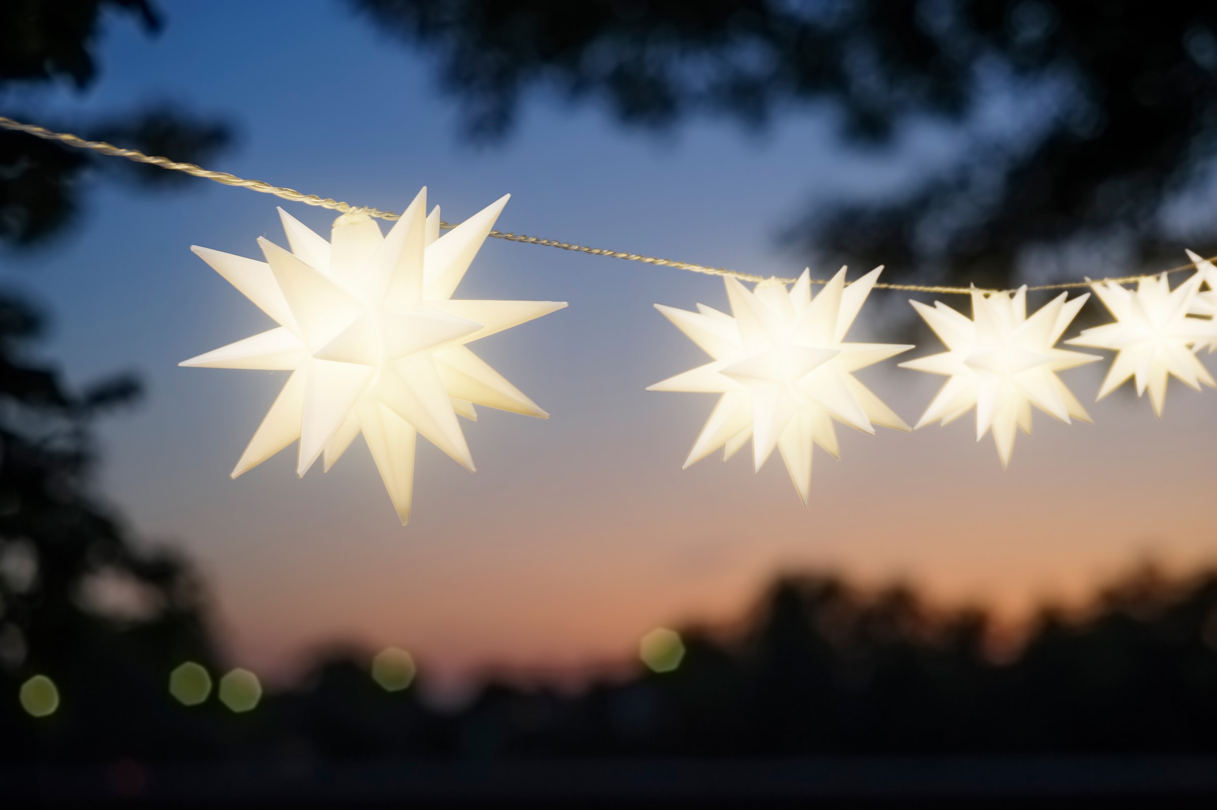 IC Winterworld LED-Lichterkette »Weihnachtsdeko Spitzen, 12 St.-flammig, mit cm bequem ca. 10 Sterne aussen«, bestellen 19 groß