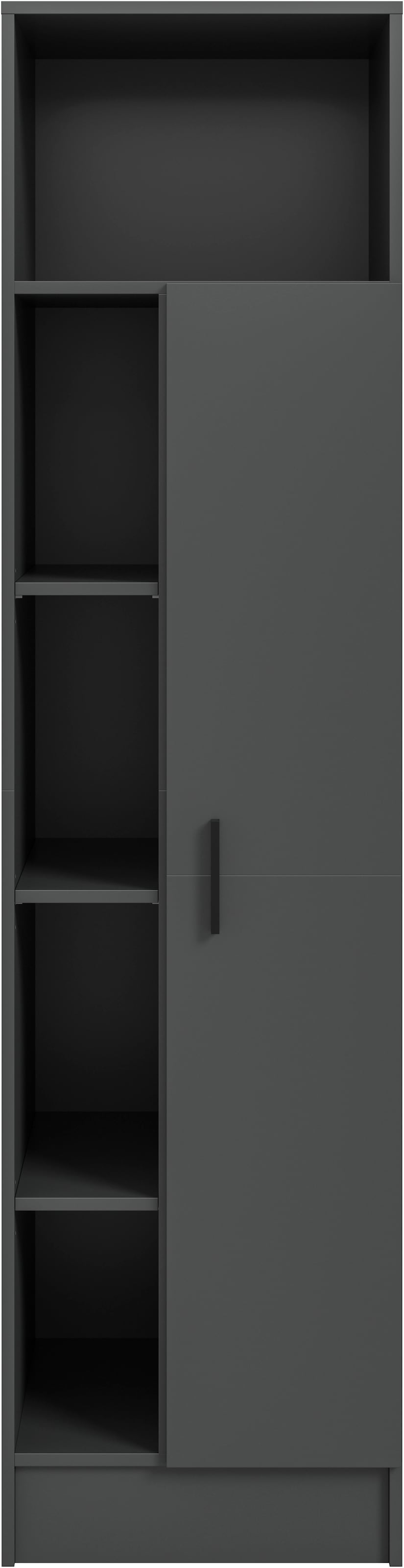 welltime Mehrzweckschrank »FALAS,  Höhe 195cm, 1 Tür, 1 Kleiderstange, 5 offene Fächer« in verschiedenen Farben erhältlich, 1 Stk. tlg. Universalschrank, Wäscheschrank, Badezimmer, Hauswirtschaftsschrank