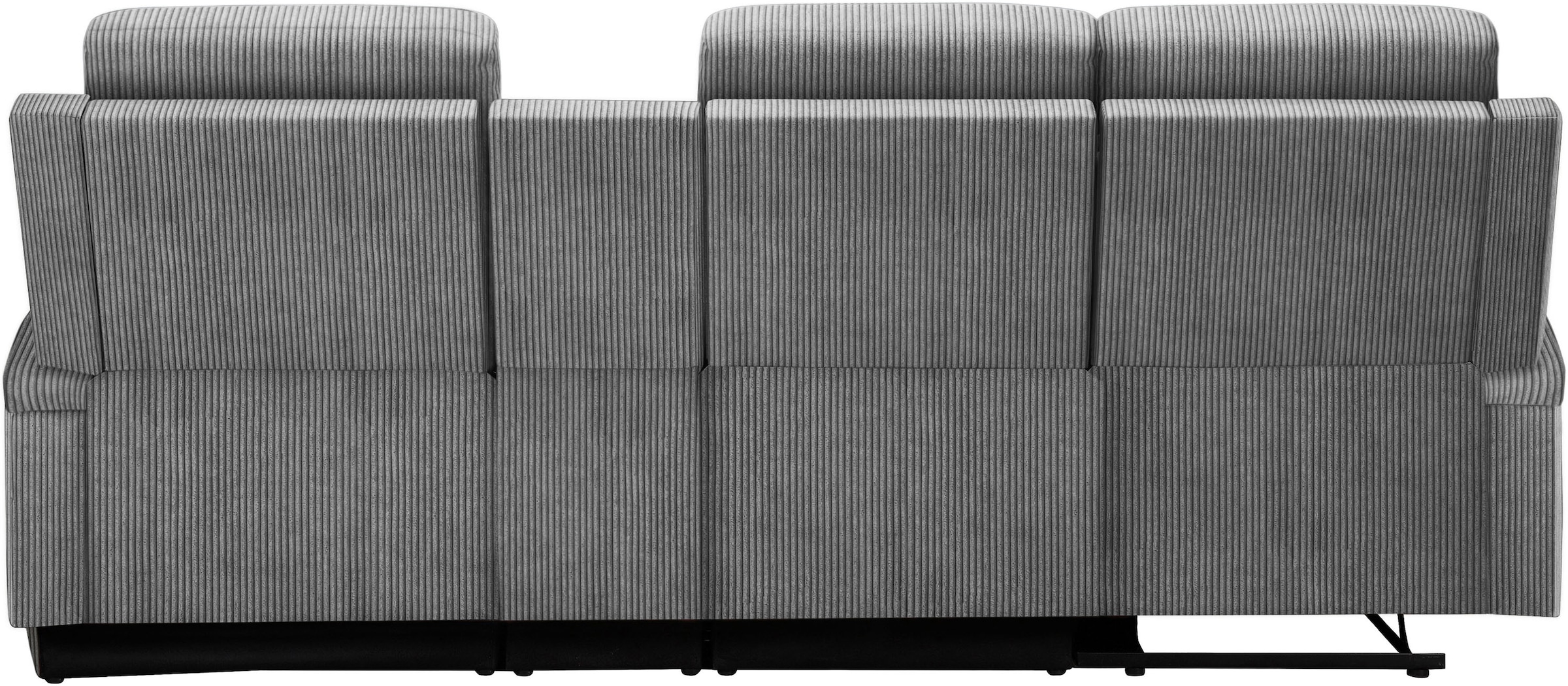 OTTO home Ecksofa »NAPORI Cord, Multimediasofa, 3er Kinosessel XXL, L-Form« Kinosofa, manuelle o. elektr. Relaxfunktion, Staufach, Getränkehalter