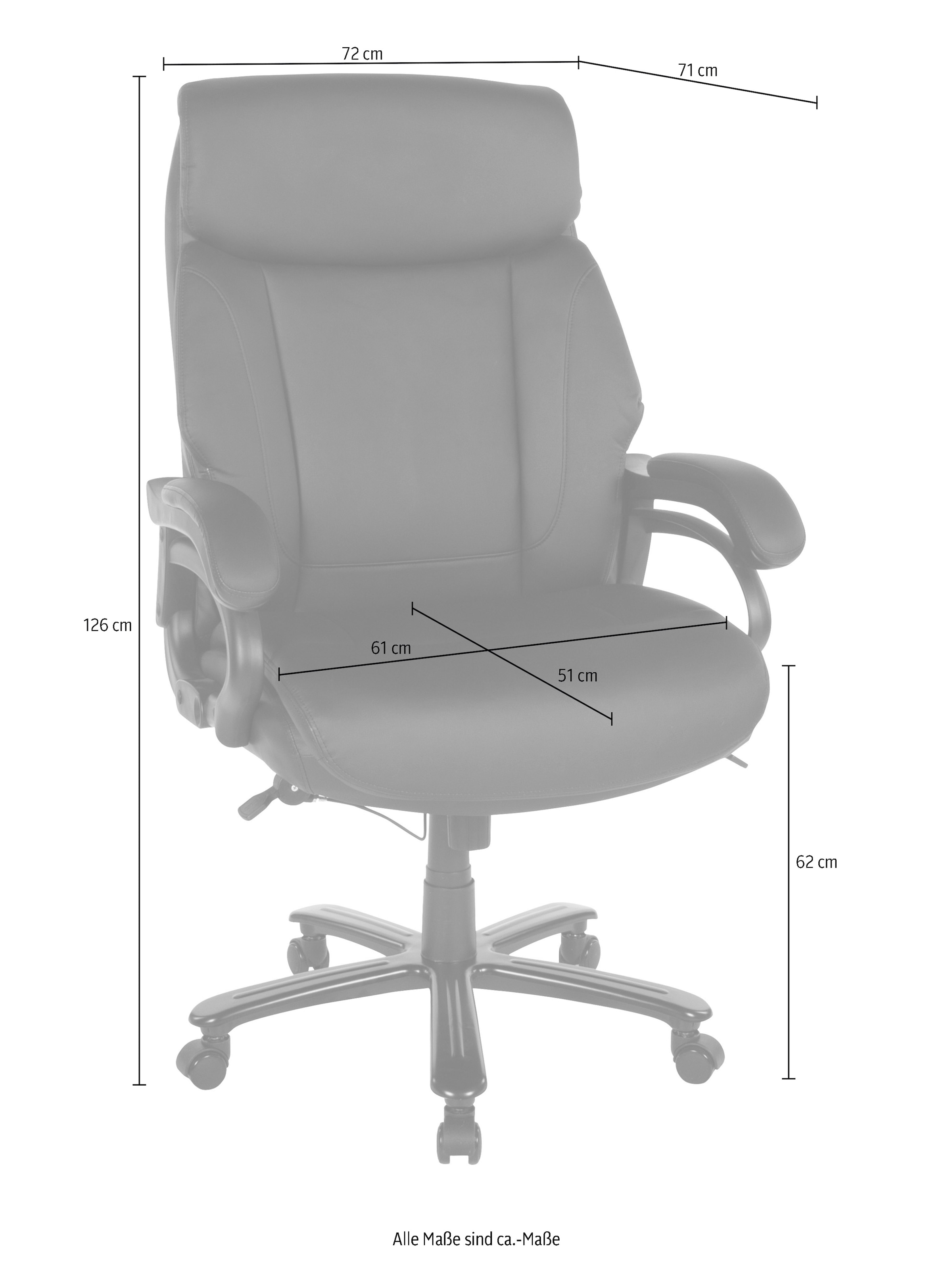 Duo Collection Bürostuhl »Ennio 180«, Kunstleder, belastbar bis 180 KG,  Chefsessel, Wippfunktion & ergonomischer Komfort bequem kaufen