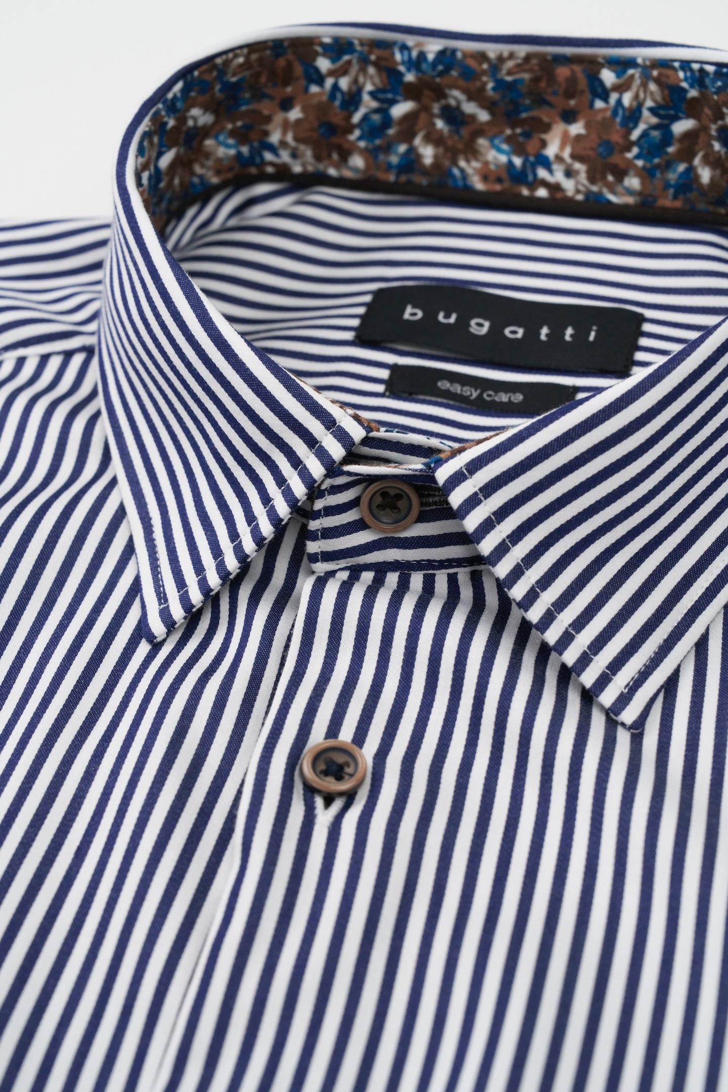 bugatti Langarmhemd mit Streifen