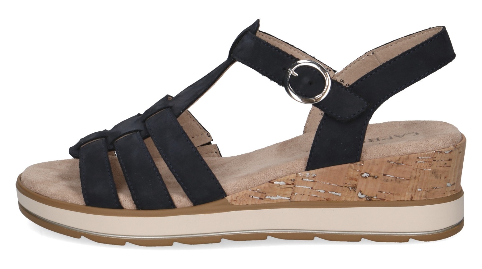 Caprice Keilsandalette, Riemchensandale, Bequemschuh, Sommerschuh mit Zierschnalle
