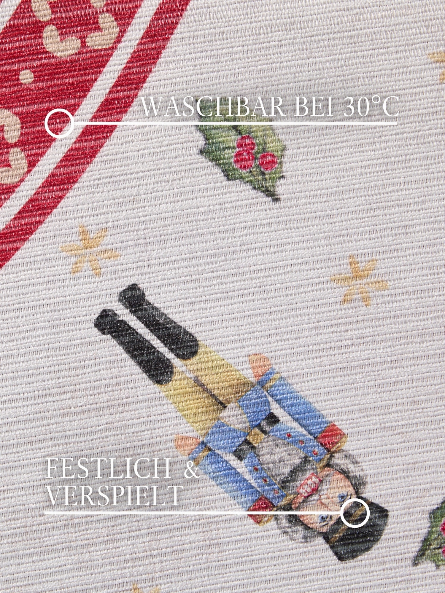Villeroy & Boch Teppich »Toy's Delight Limited Edition Santa Claus« rund 3 mm Höhe Limited Edition, Weihnachten, Wohnzimmer, Baumrock, Waschbar, Rund