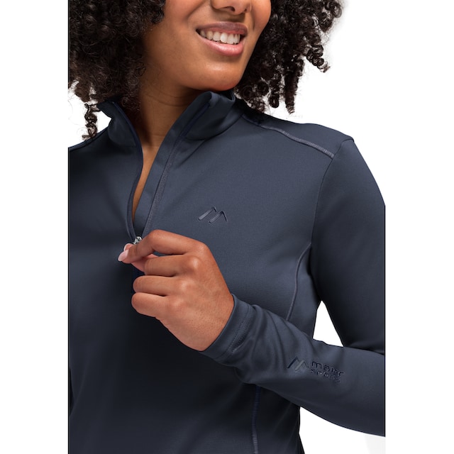 pflegeleichtes Midlayer, und bei elastisches Half-Zip »Jenna Rec«, Maier Fleecepullover Sports Fleece ♕ Damen