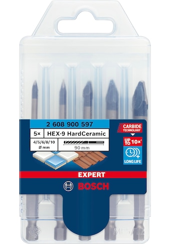 Bosch Professional Bohrersatz »EXPERT HEX-9 HardCeramic«, (Set, 5 tlg.), 4/5/6/8/10 mm kaufen