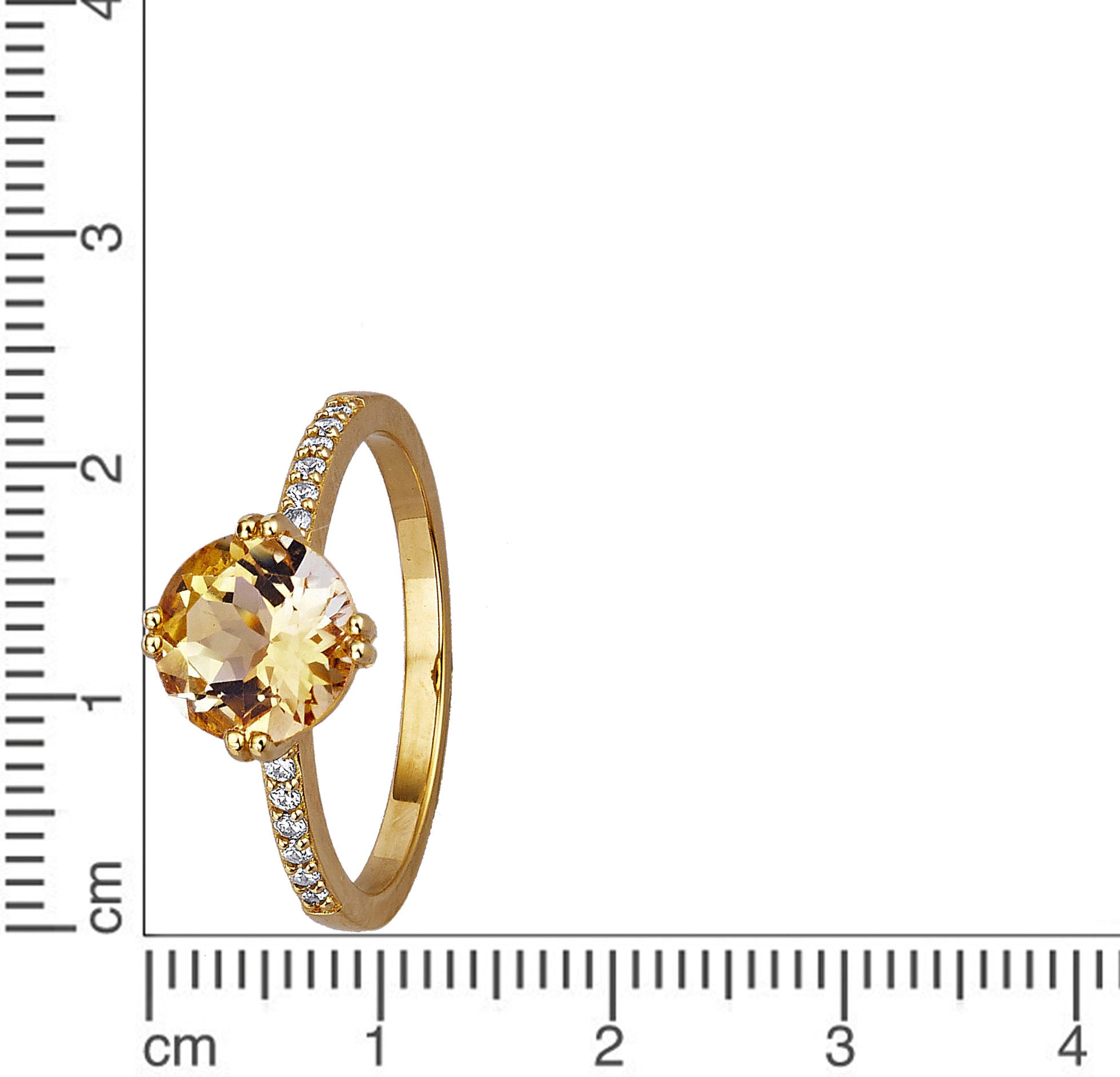 Firetti Fingerring »Schmuck Geschenk Silber 925 Damenring Ring«, mit Citrin oder Amethyst und Zirkonia (synth.)