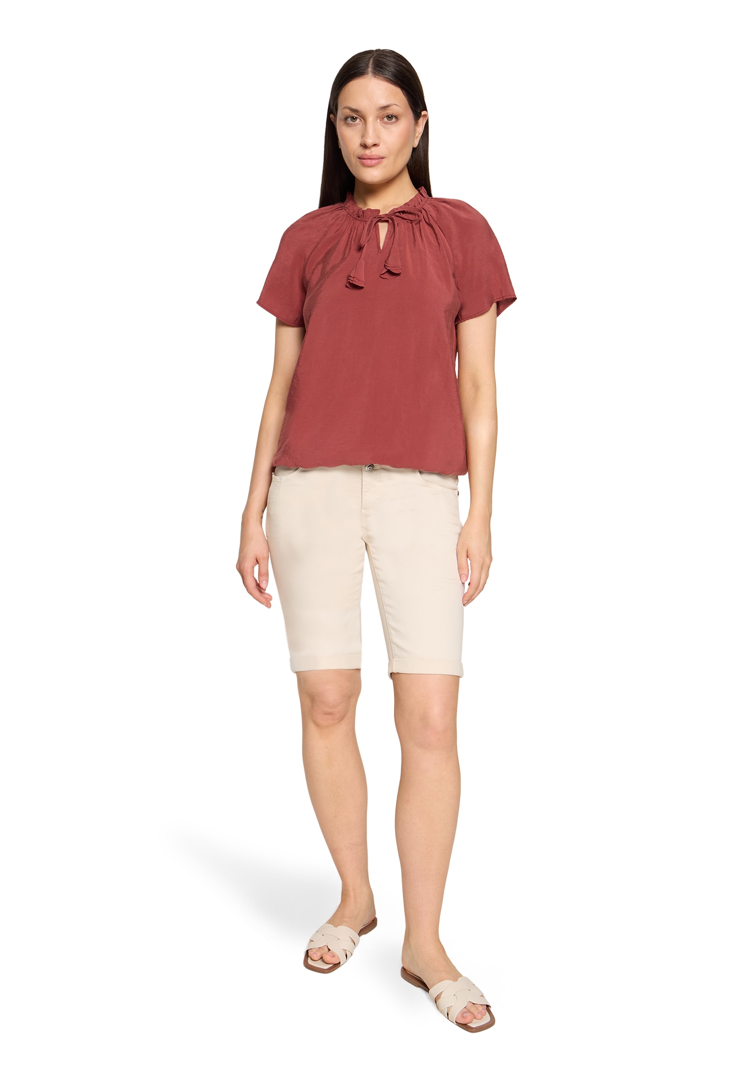 Cartoon Klassische Bluse »Casual-Bluse mit Raffung«