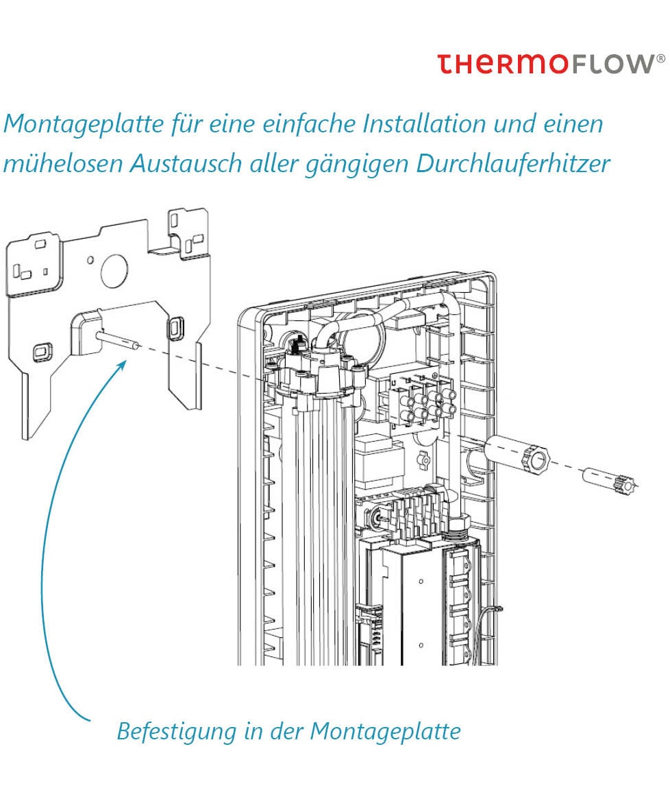 Thermoflow Durchlauferhitzer »Thermoflow Elex 3 in 1«, Für Nennleistung: 18 / 21 / 24 kW geeignet